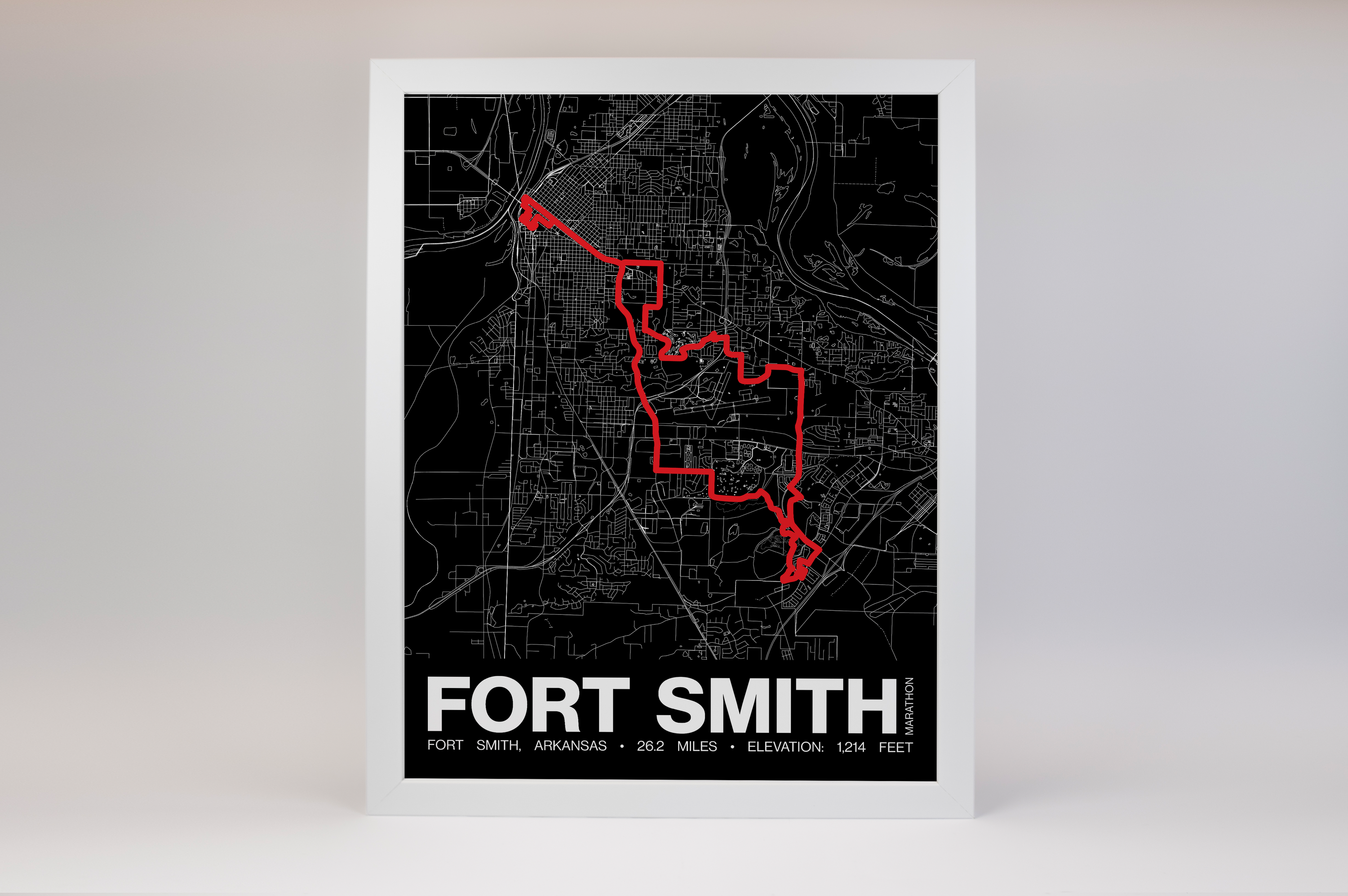 Fort Smith Marathon Poster - Grid Style