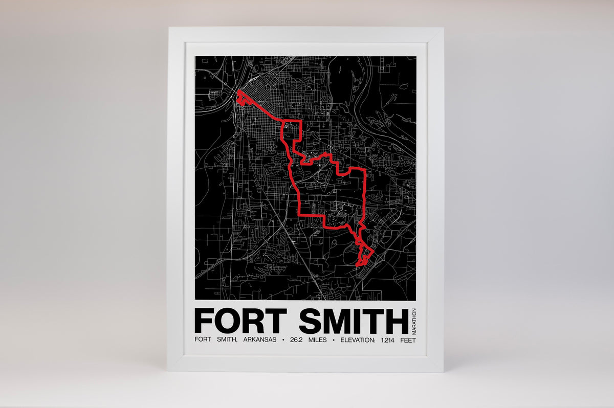 Fort Smith Marathon Poster - Grid Style