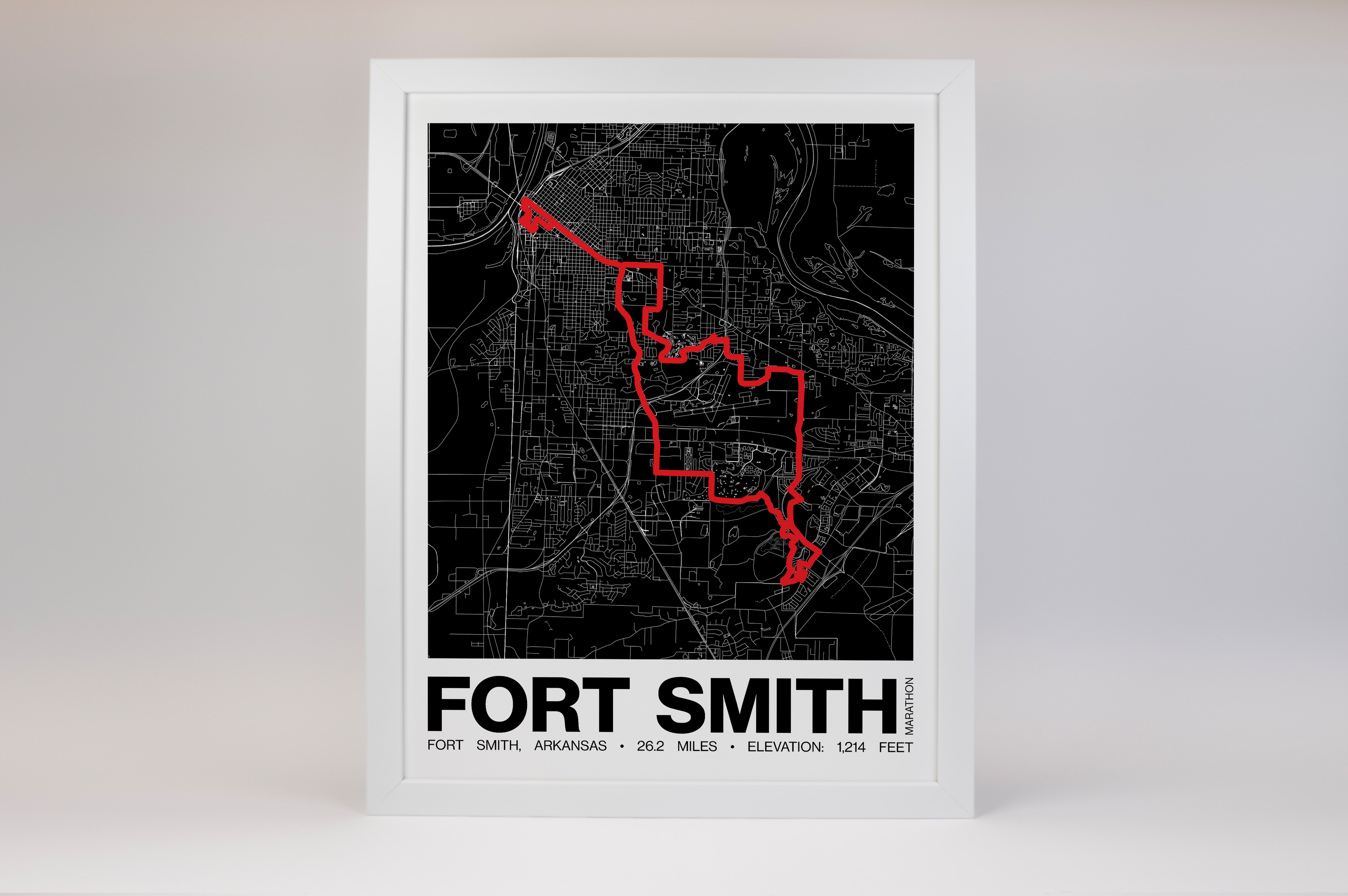 Fort Smith Marathon Poster - Grid Style