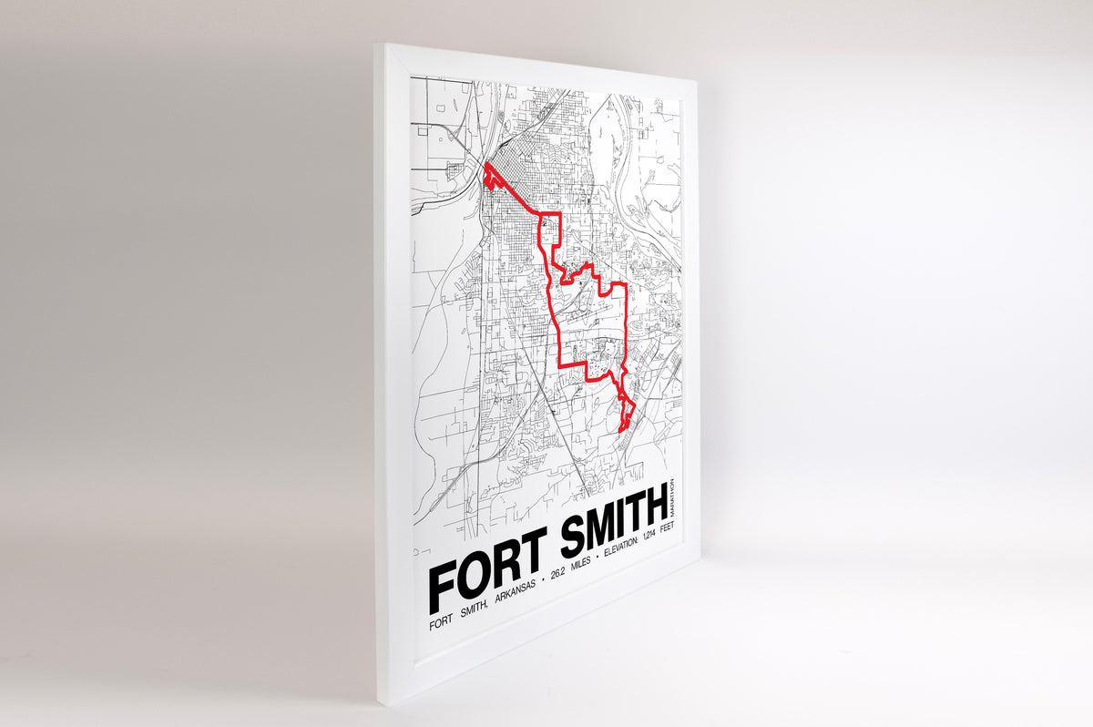 Fort Smith Marathon Poster - Grid Style