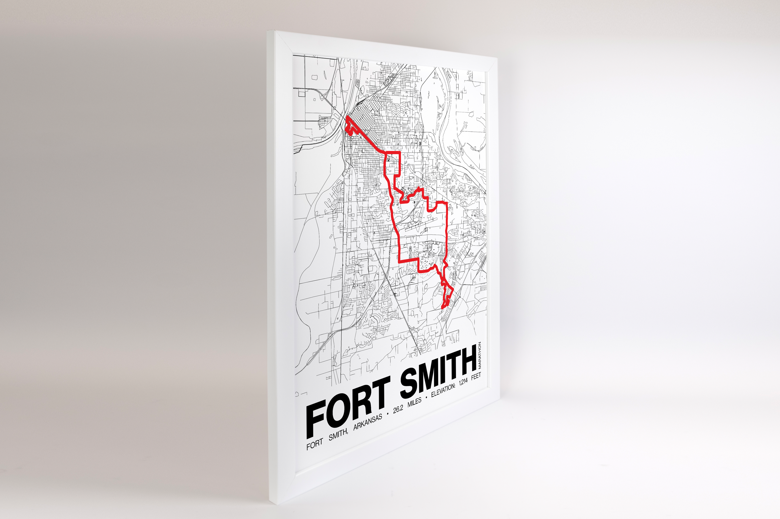 Fort Smith Marathon Poster - Grid Style