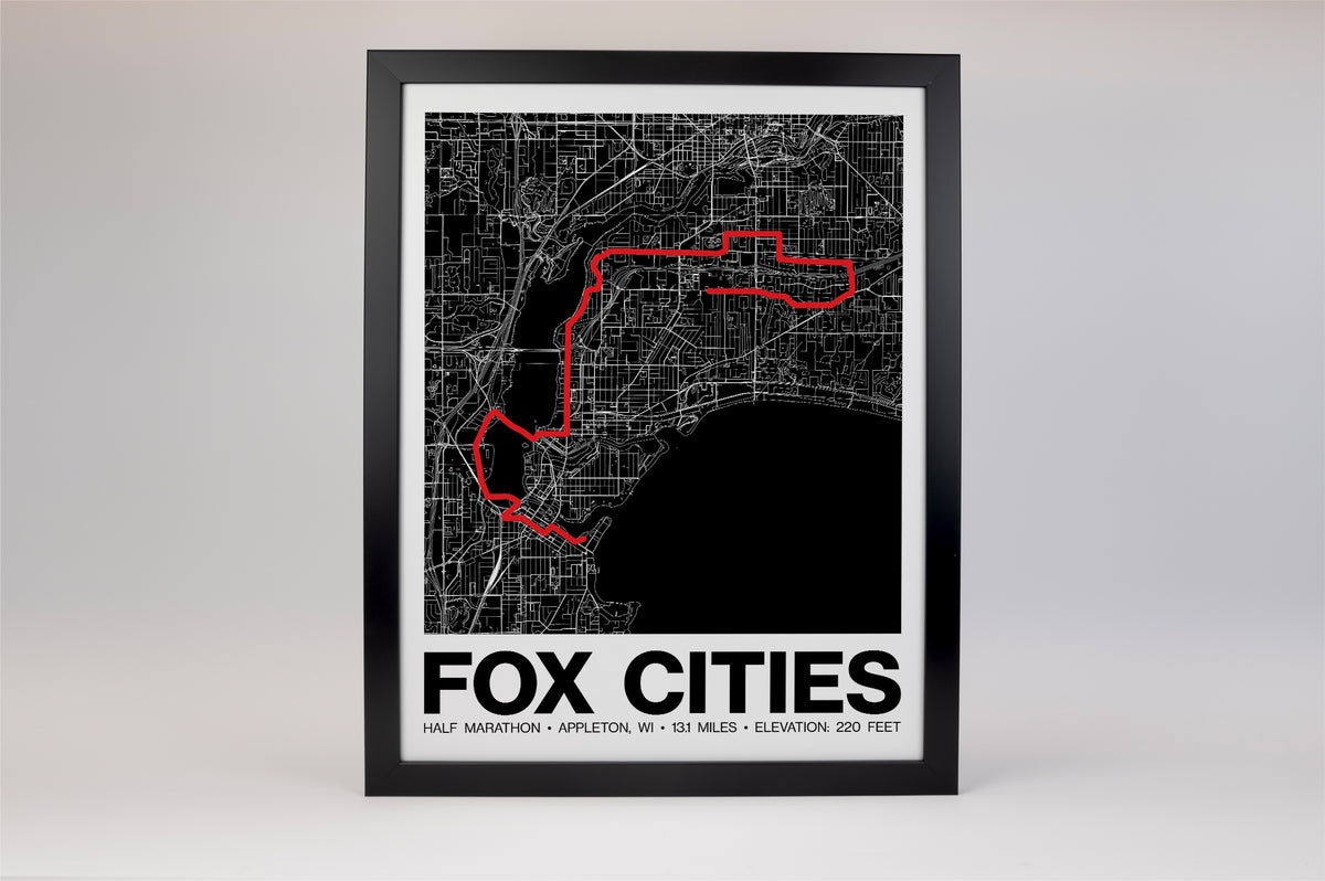 Fox Cities Half Marathon Poster - Grid Style