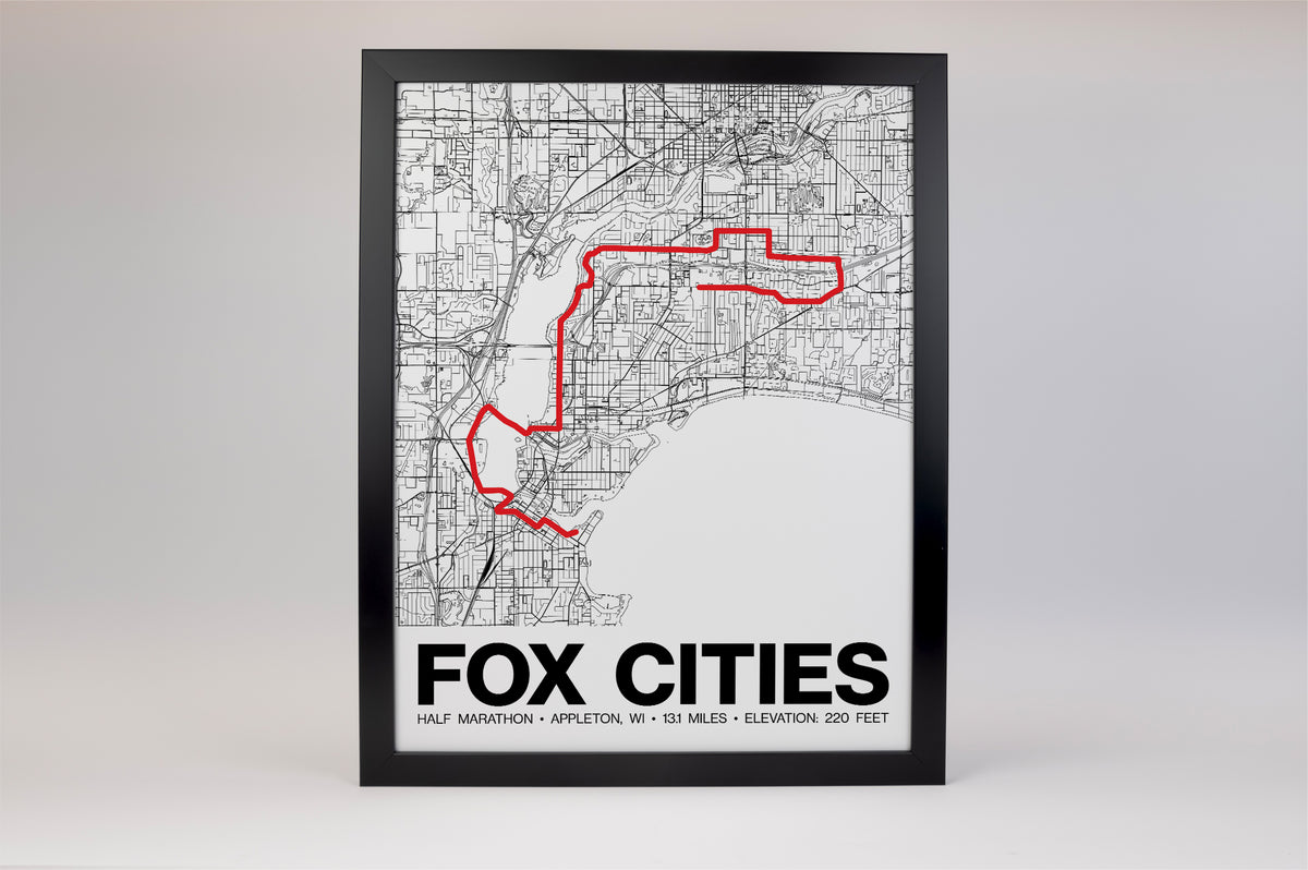 Fox Cities Half Marathon Poster - Grid Style