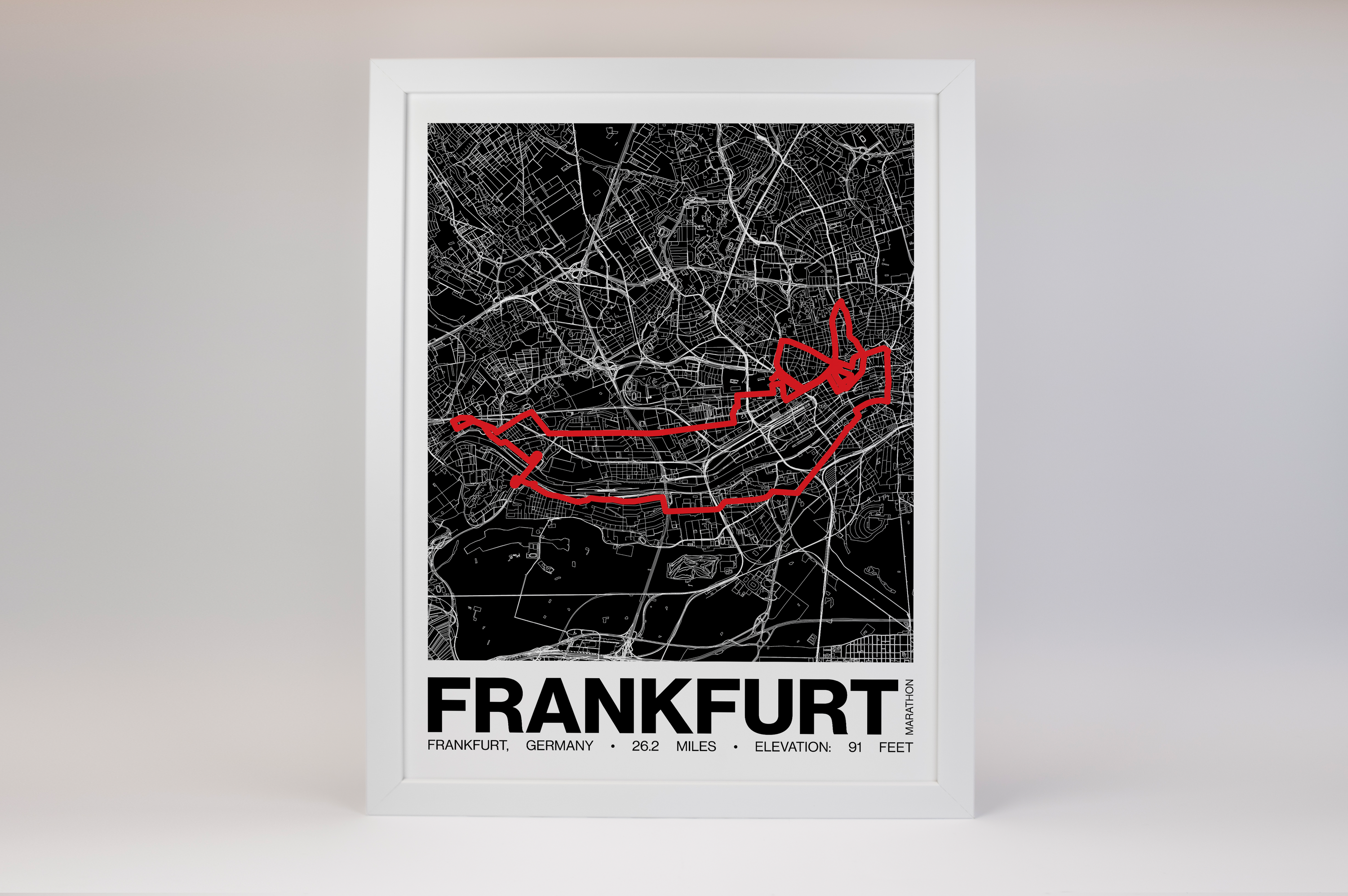 Frankfurt Marathon Poster - Grid Style