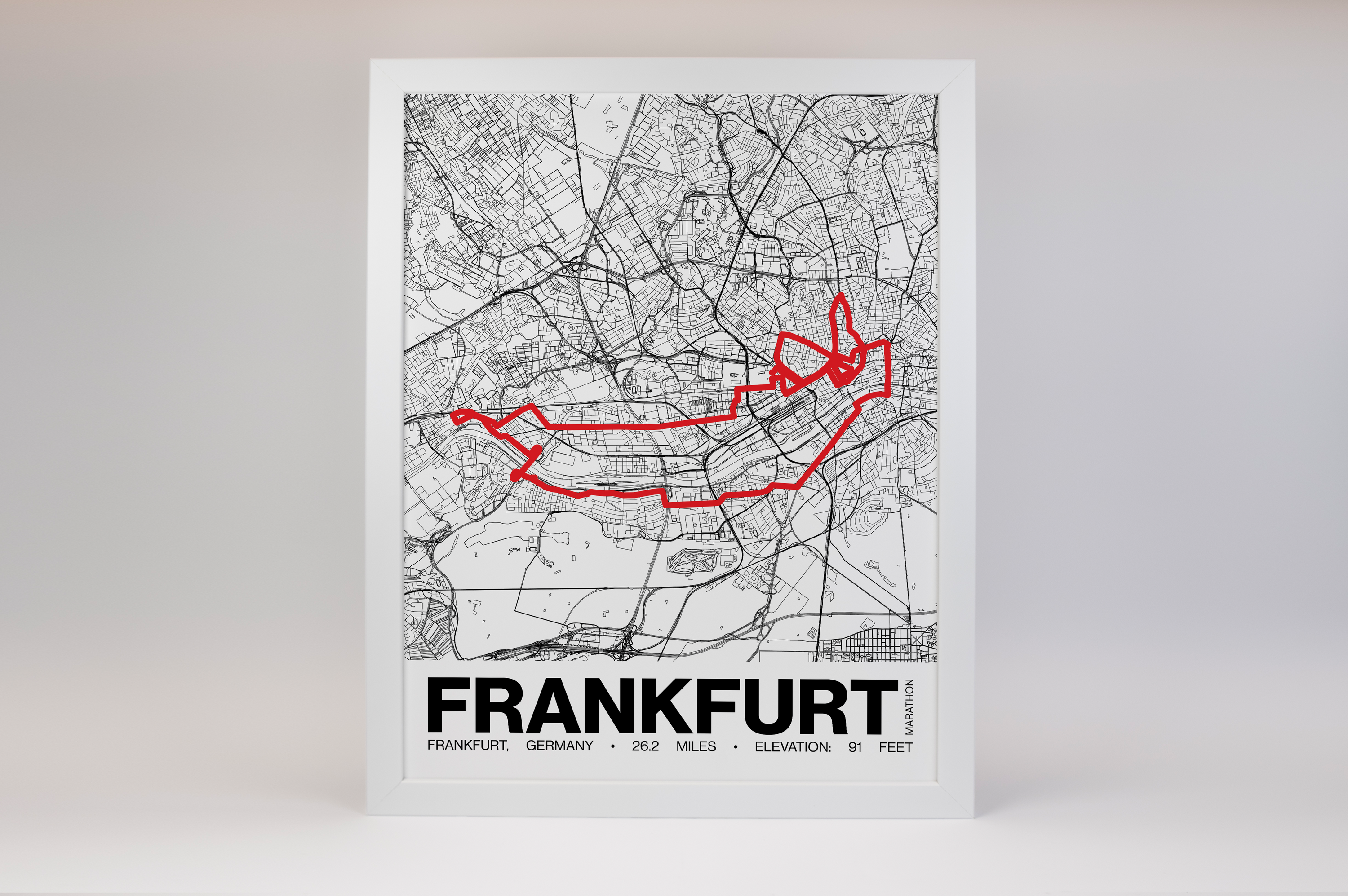 Frankfurt Marathon Poster - Grid Style