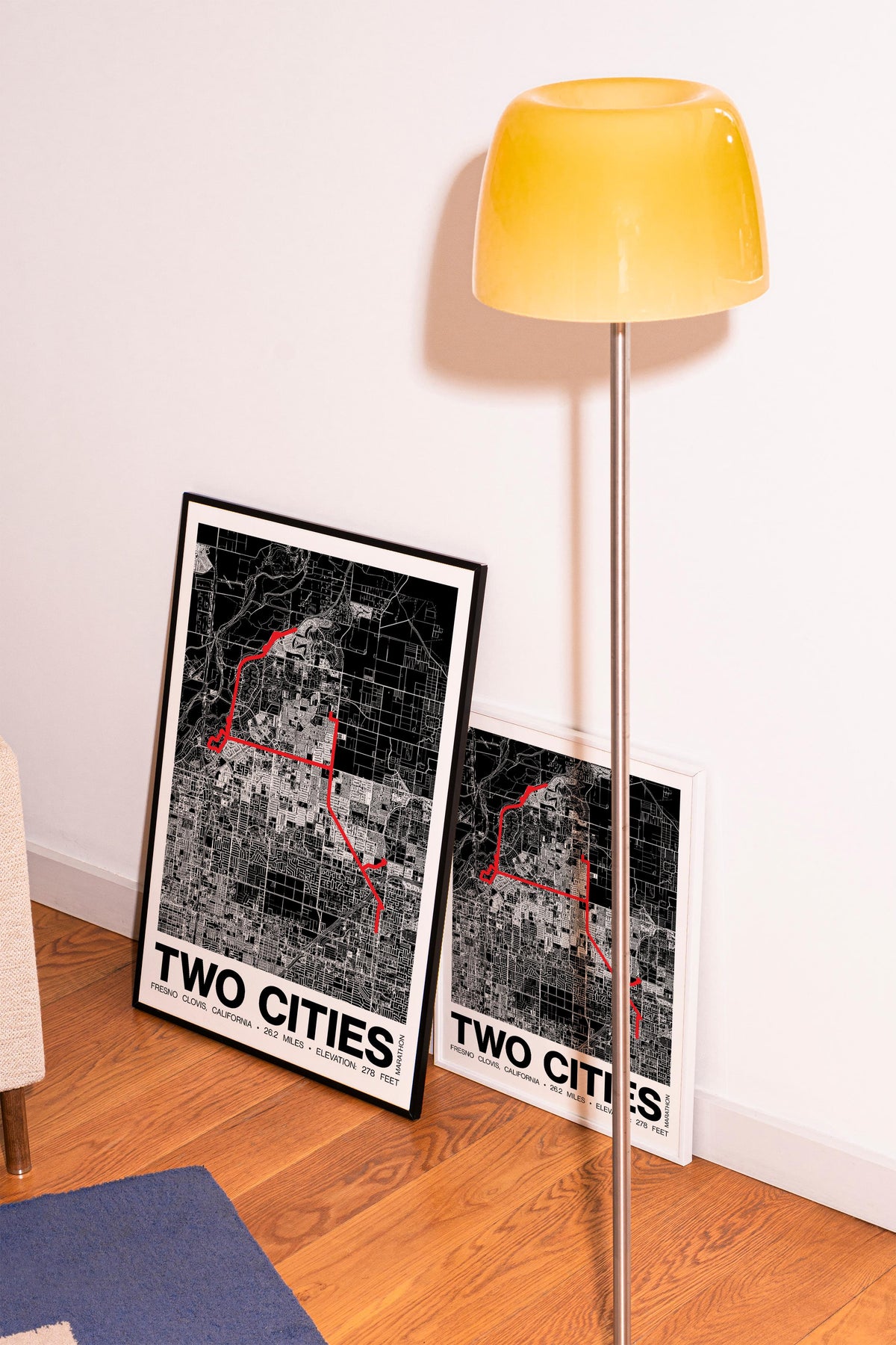 Fresno Two Cities Marathon Poster - Grid Style