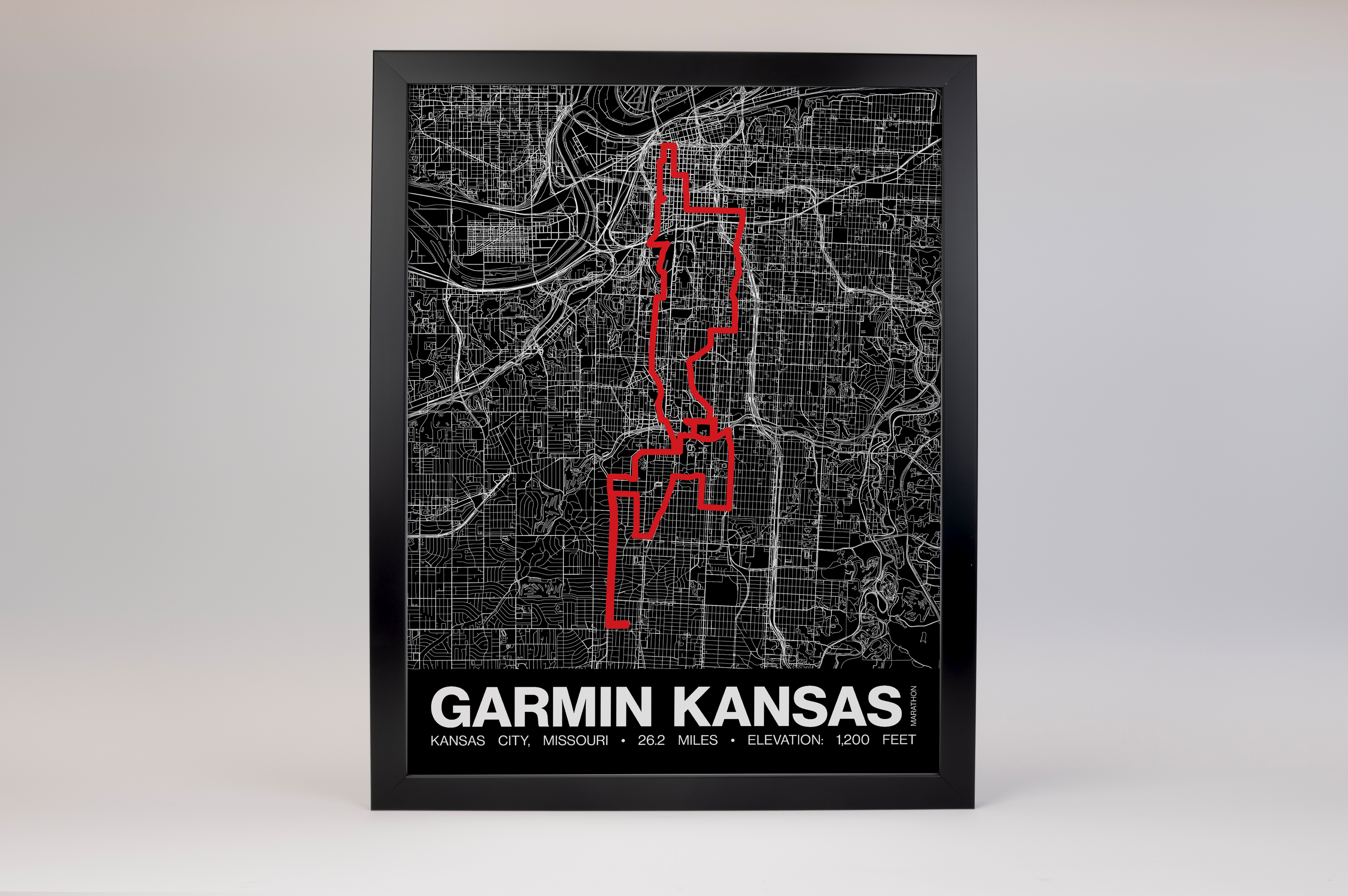 Garmin Kansas City Marathon Poster - Grid Style