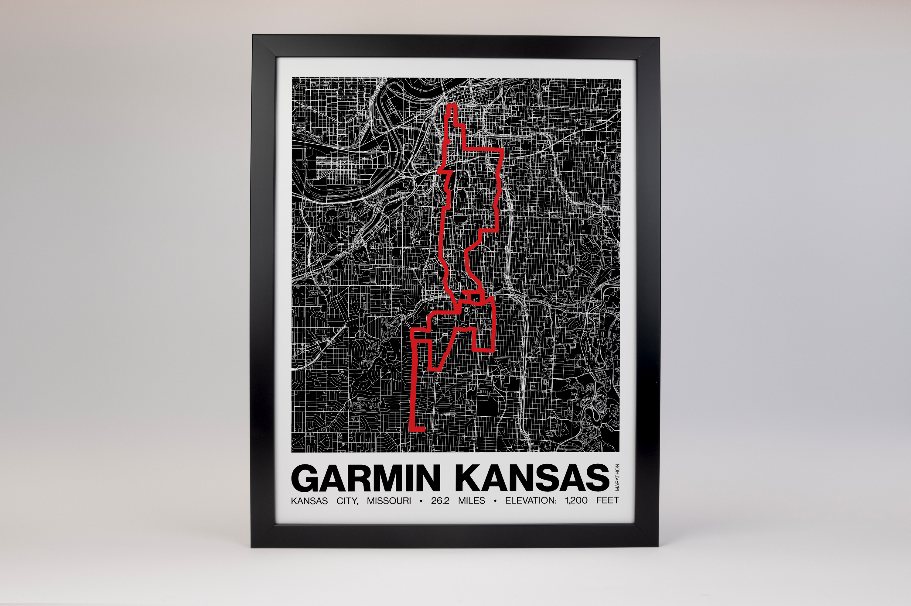 Garmin Kansas City Marathon Poster - Grid Style