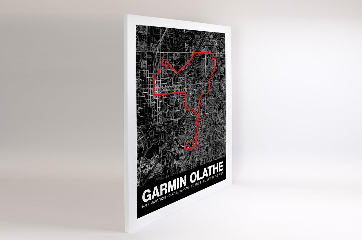 Garmin Olathe Half Marathon Poster - Grid Style