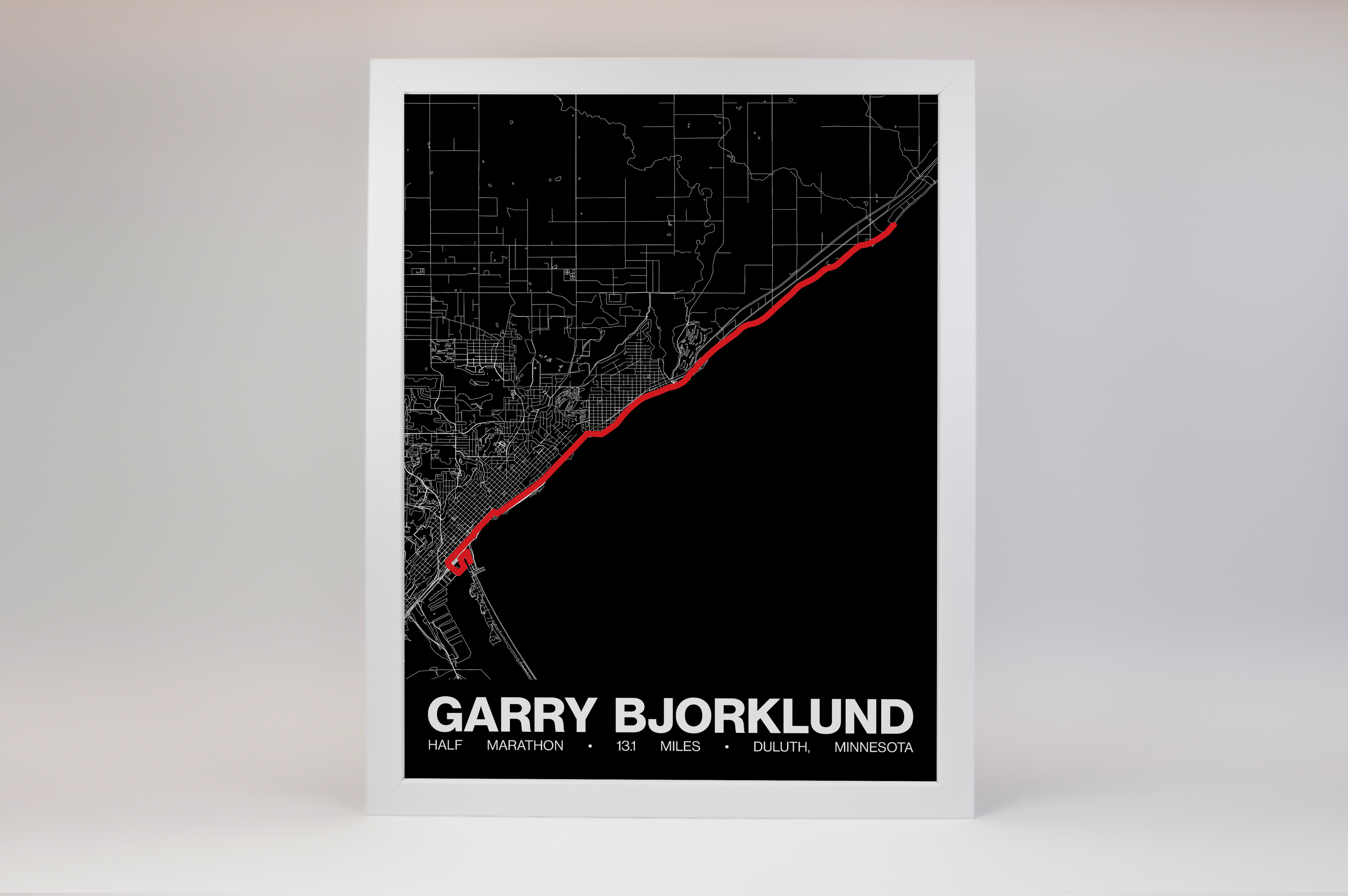 Garry Bjorklund Half Marathon Poster - Grid Style