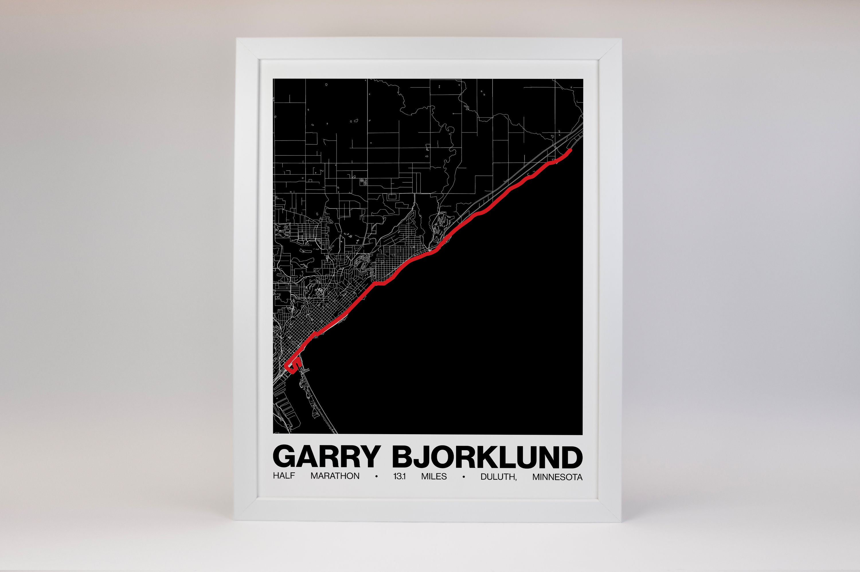 Garry Bjorklund Half Marathon Poster - Grid Style