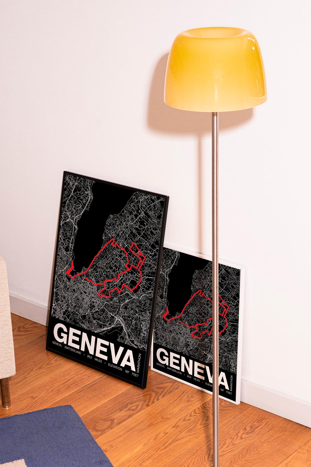 Geneva Marathon Poster - Grid Style