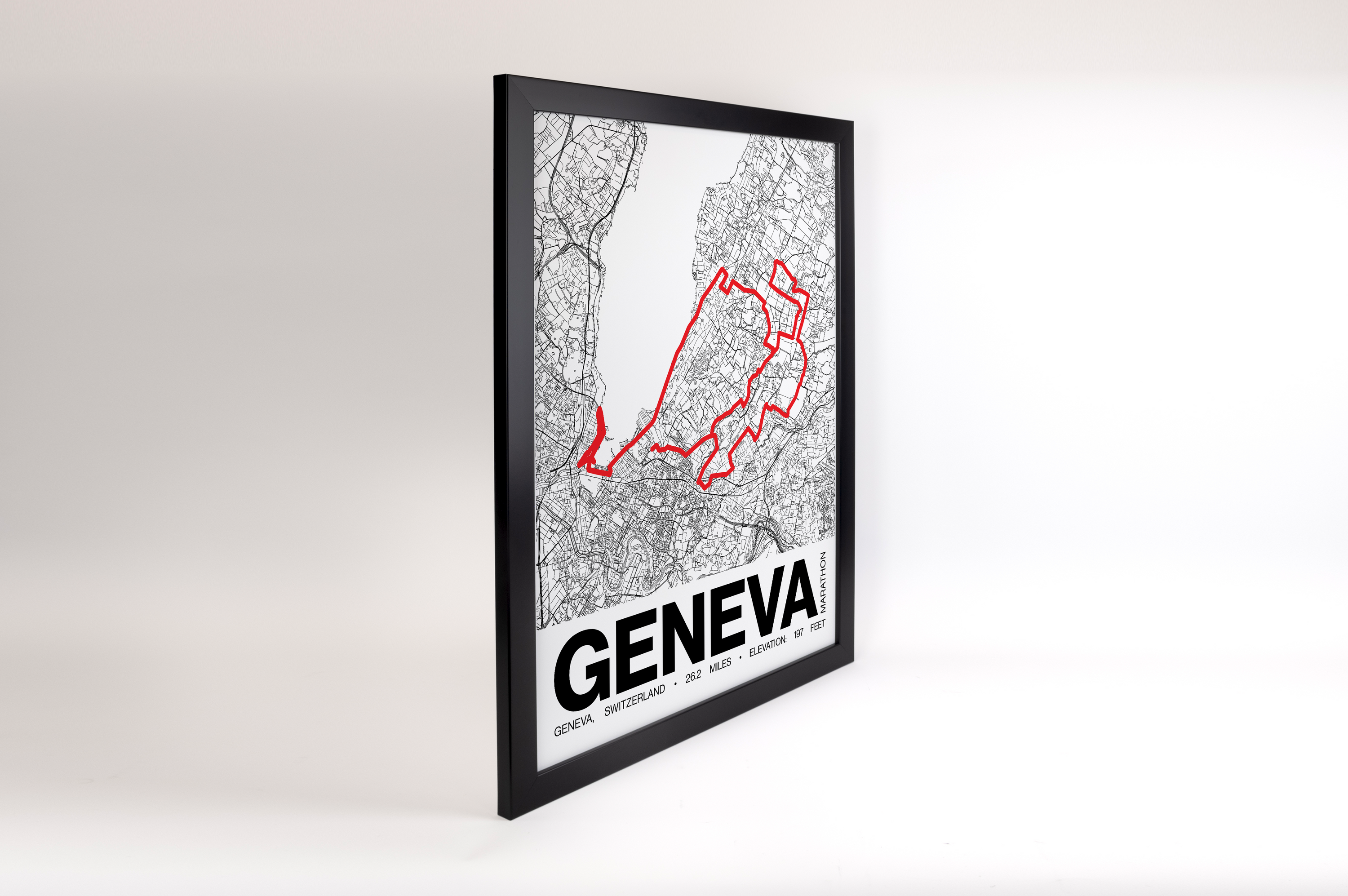 Geneva Marathon Poster - Grid Style