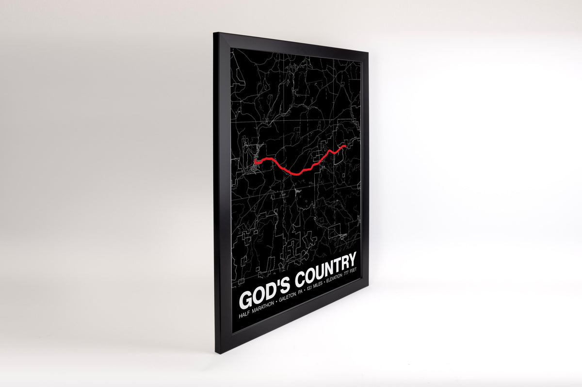 God's Country Half Marathon Poster - Grid Style