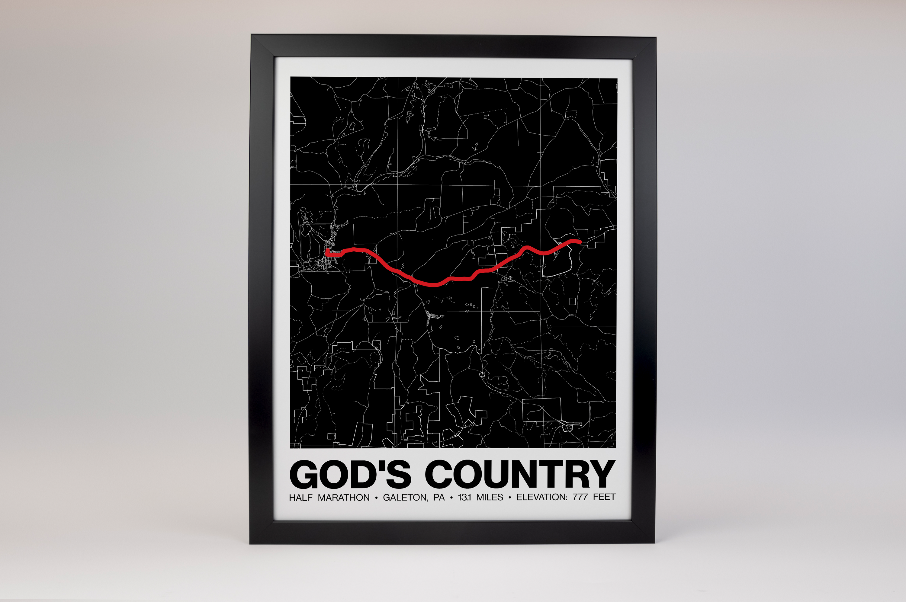 God's Country Half Marathon Poster - Grid Style