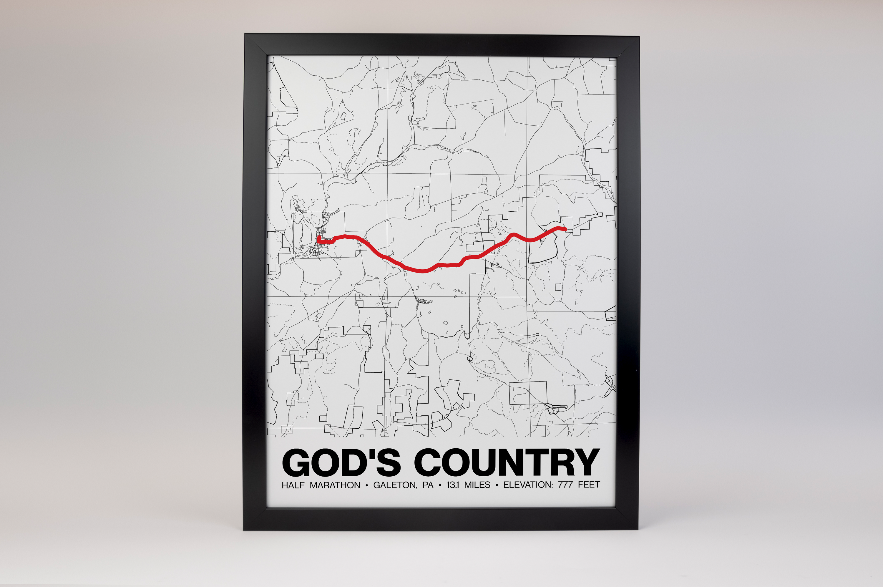 God's Country Half Marathon Poster - Grid Style