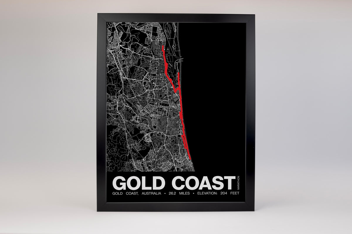 Gold Coast Marathon Poster - Grid Style