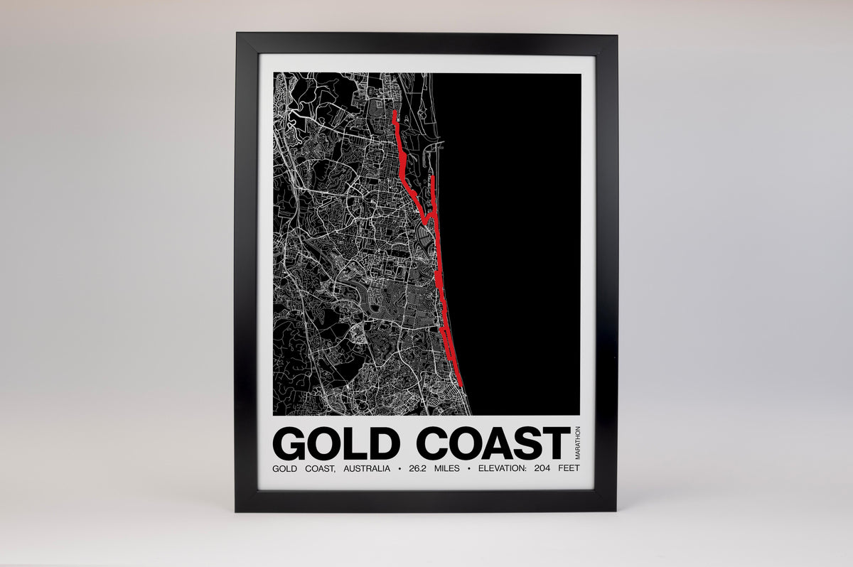 Gold Coast Marathon Poster - Grid Style