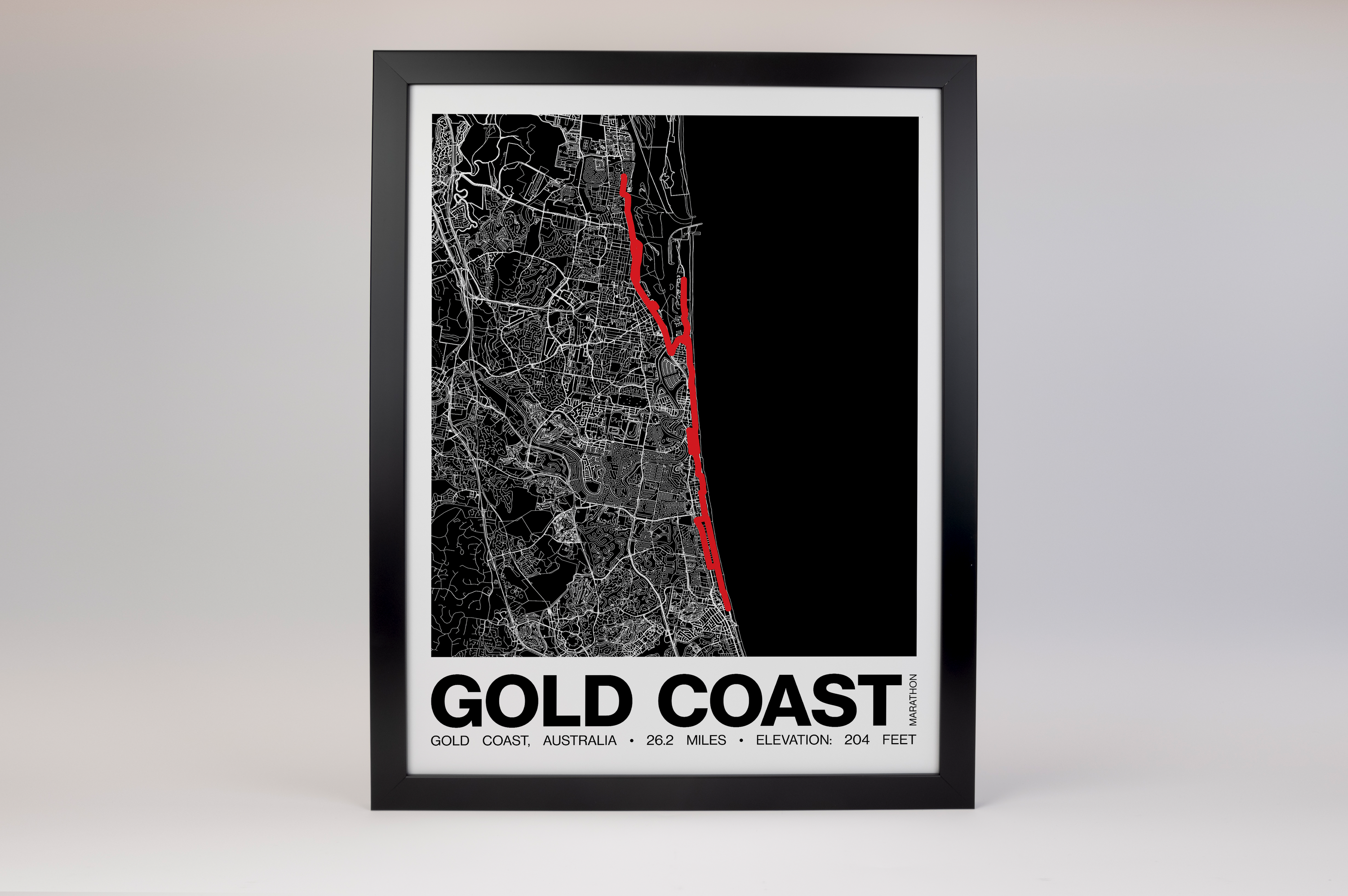 Gold Coast Marathon Poster - Grid Style
