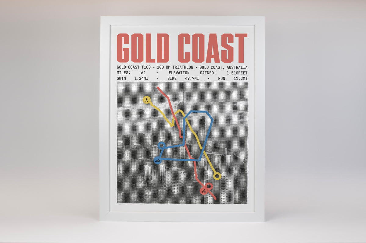 Gold Coast T100 - 100KM Triathlon Poster
