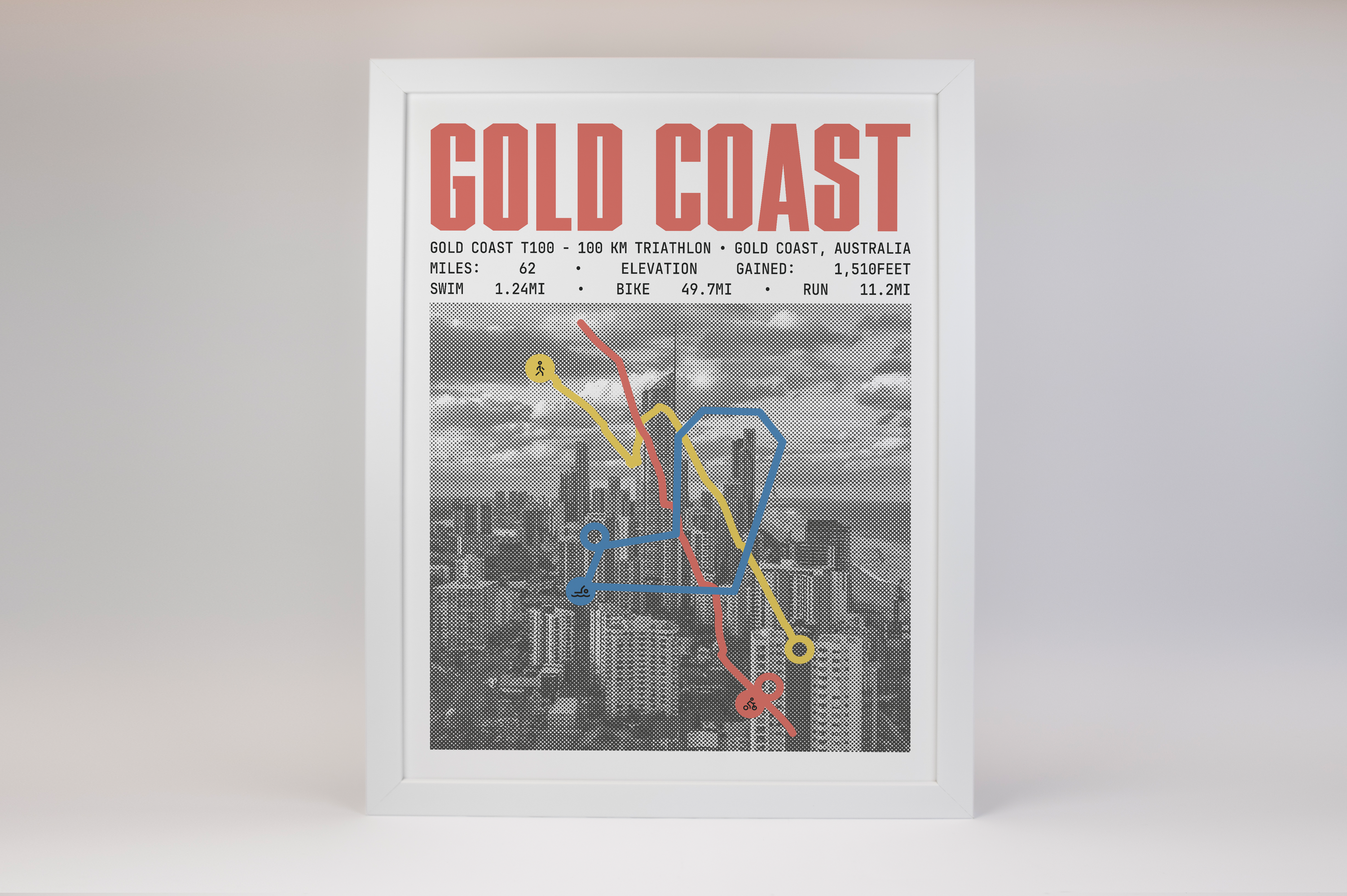 Gold Coast T100 - 100KM Triathlon Poster