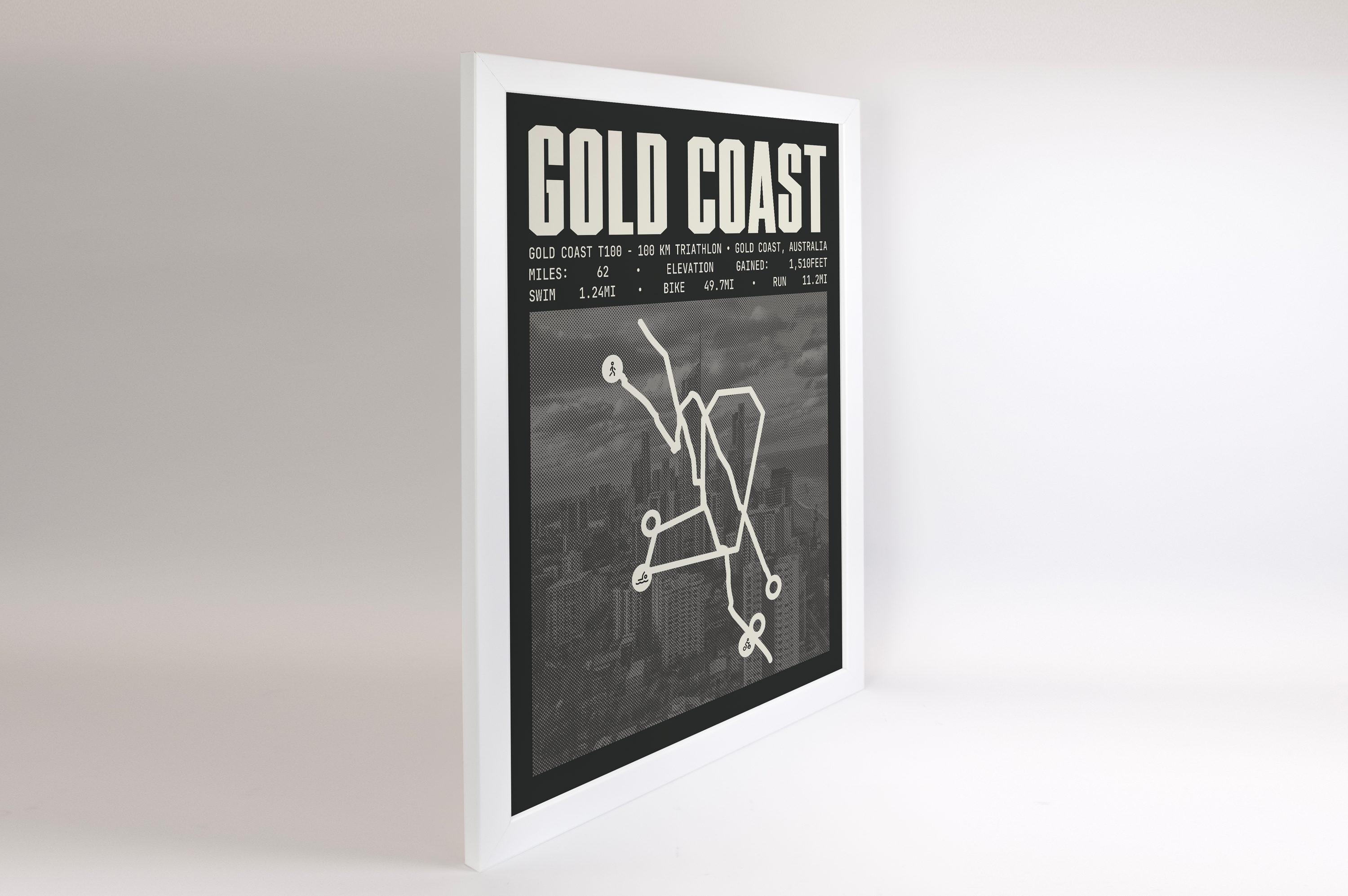 Gold Coast T100 - 100KM Triathlon Poster
