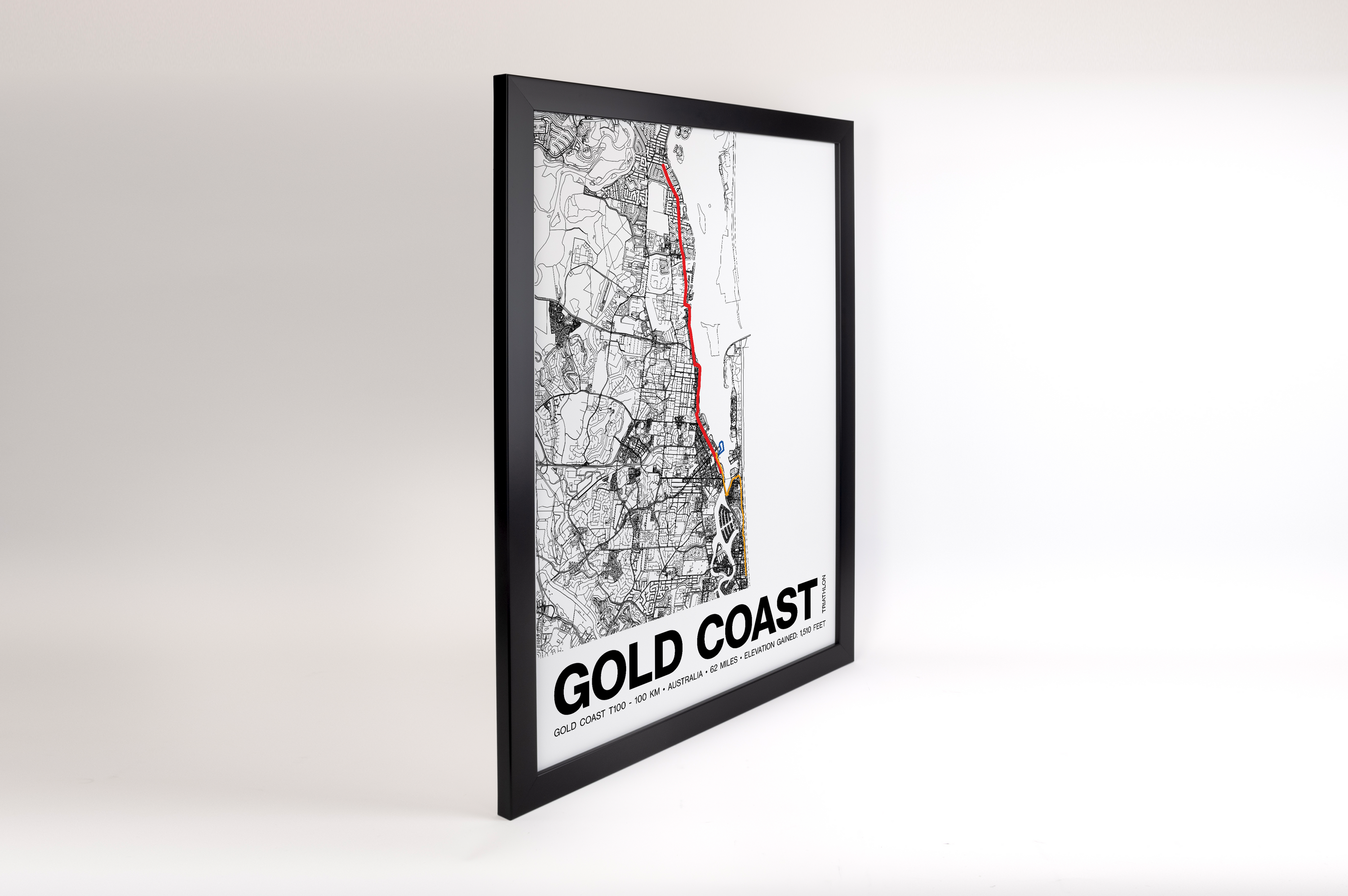 Gold Coast 100KM Triathlon Poster - Grid Style