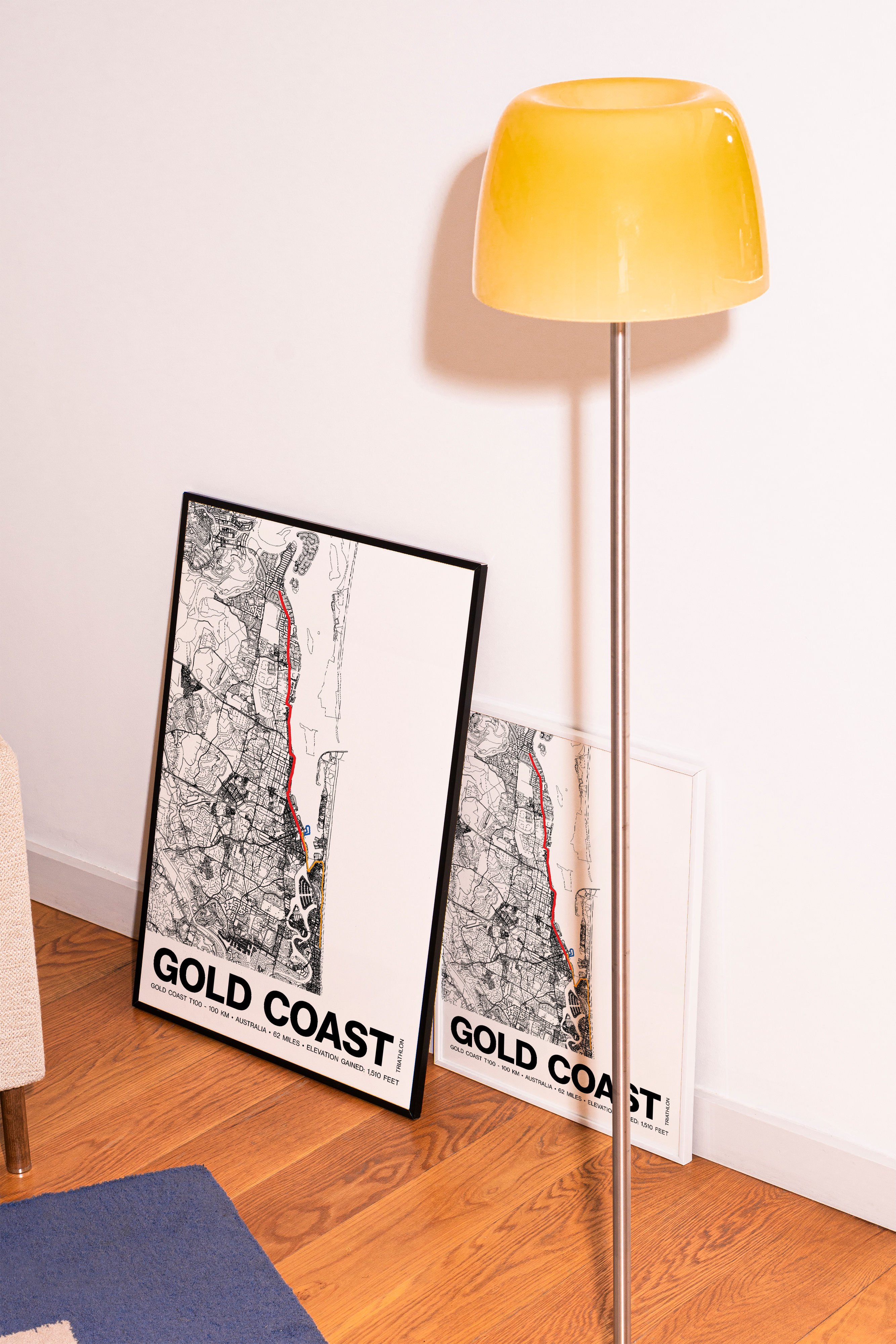 Gold Coast 100KM Triathlon Poster - Grid Style