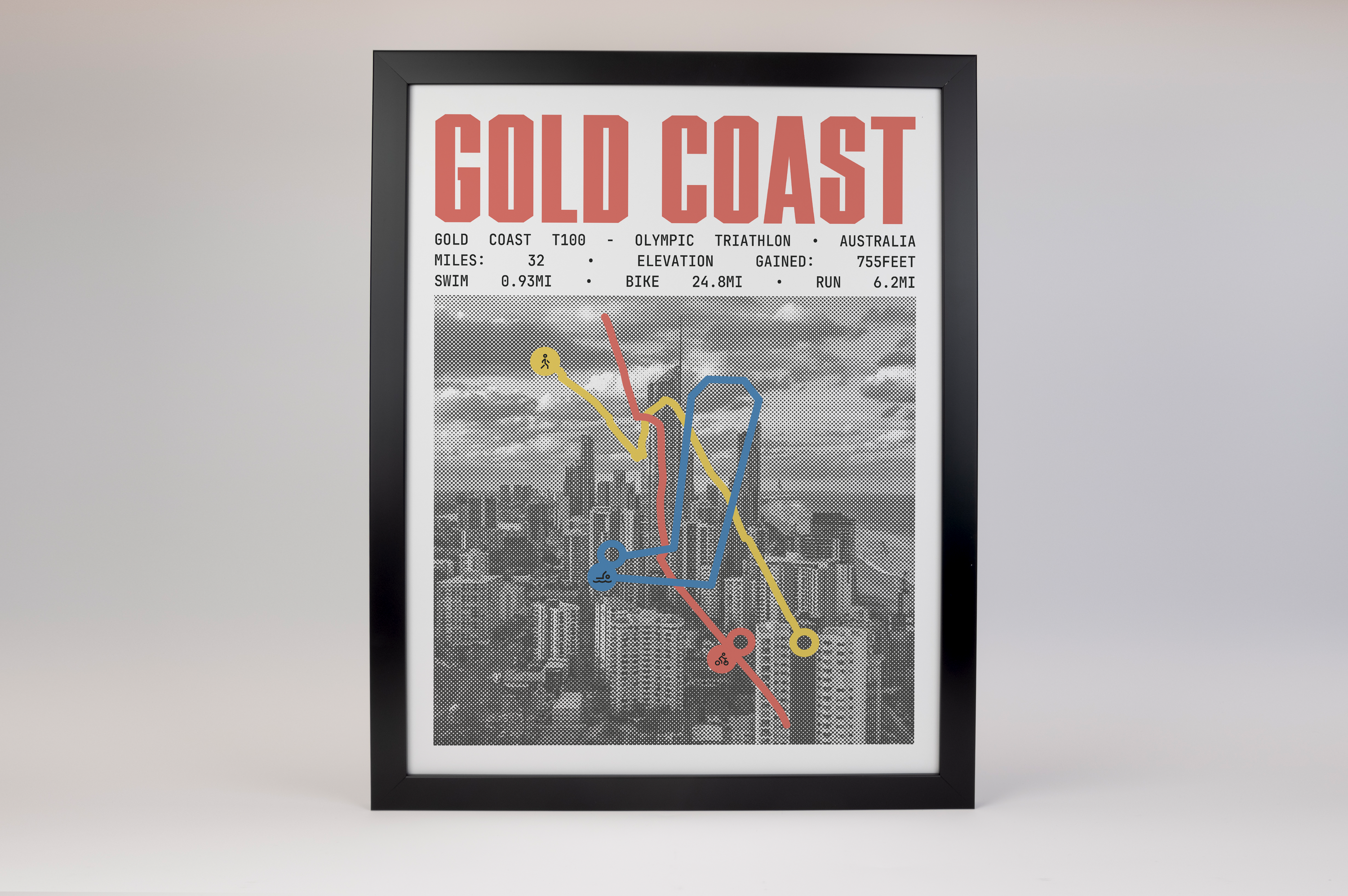 Gold Coast T100 - Olympic Triathlon Poster