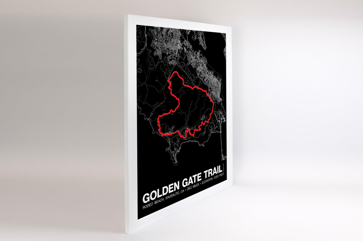 Golden Gate Trail Marathon Poster - Grid Style