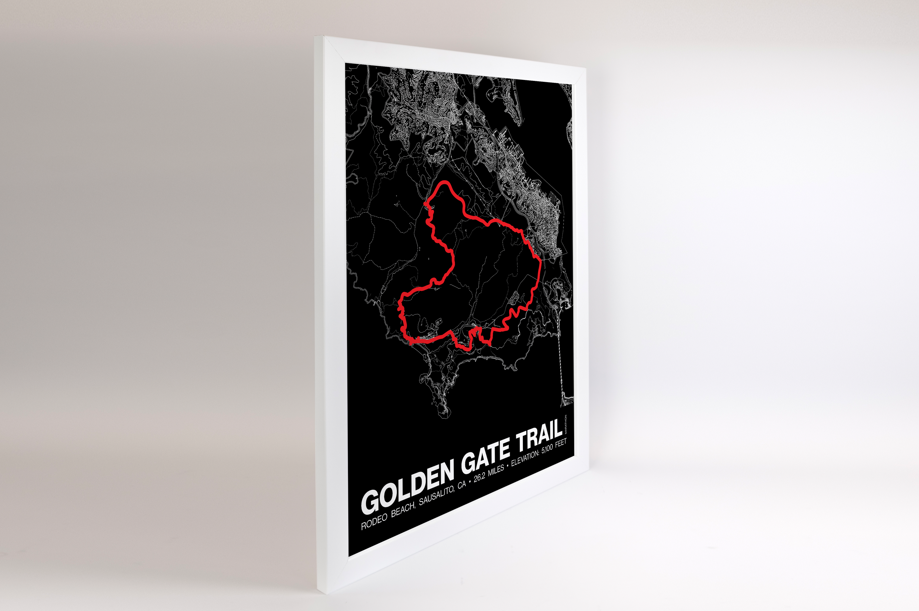 Golden Gate Trail Marathon Poster - Grid Style
