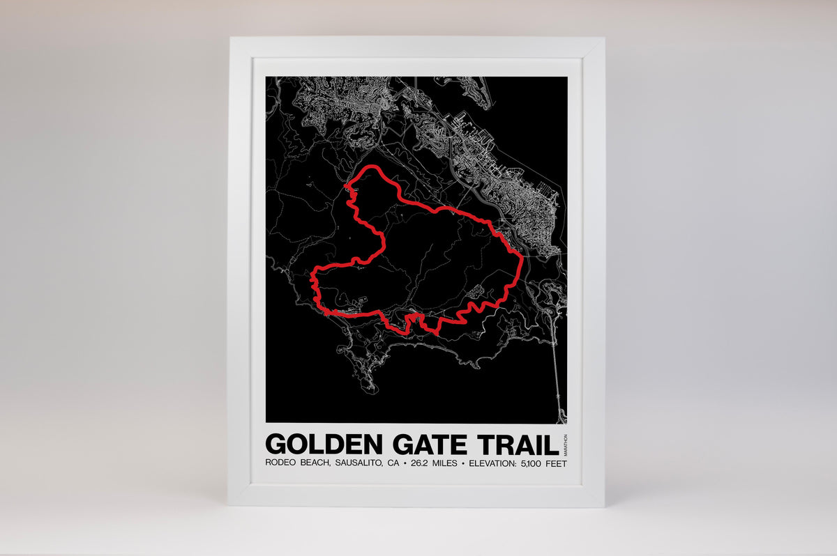 Golden Gate Trail Marathon Poster - Grid Style