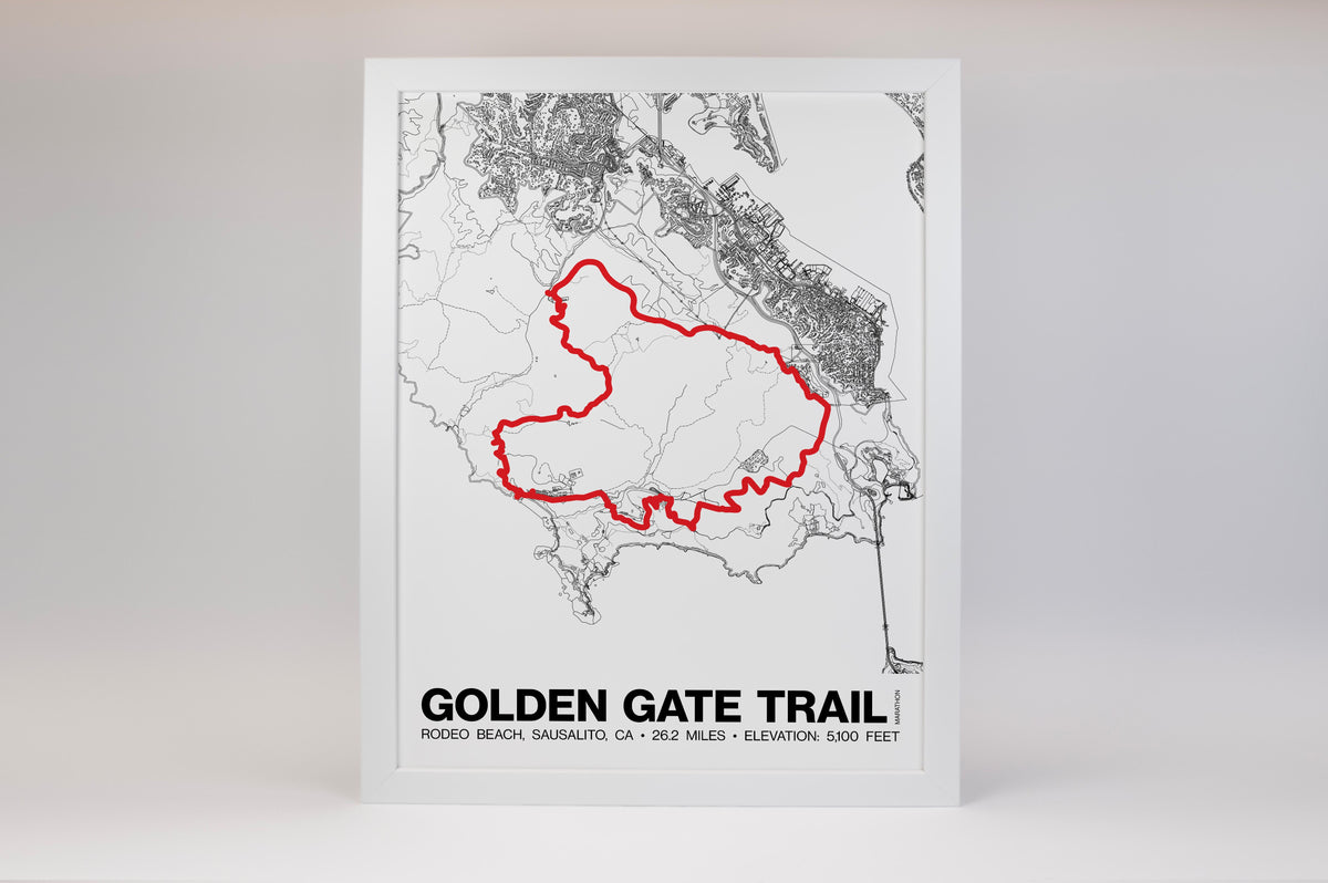 Golden Gate Trail Marathon Poster - Grid Style