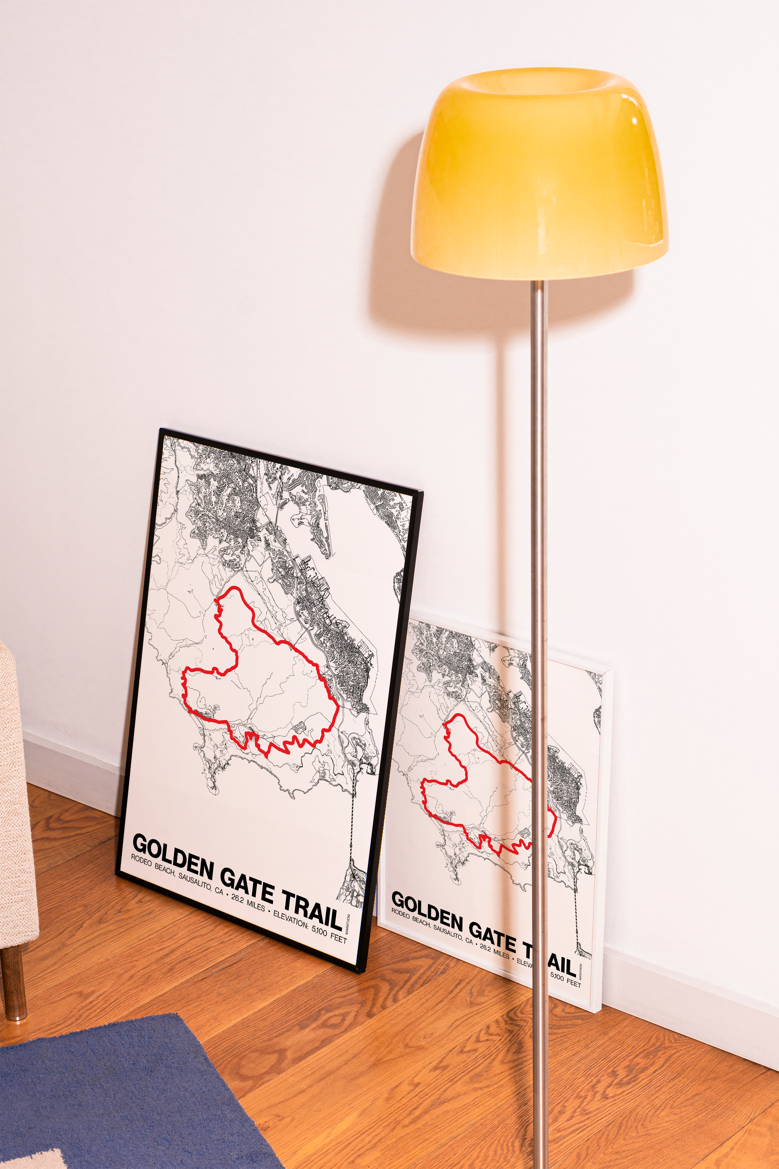 Golden Gate Trail Marathon Poster - Grid Style