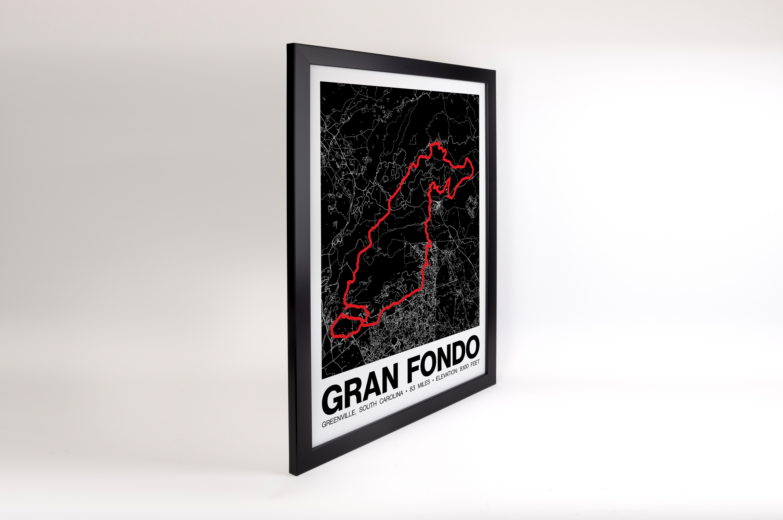 Hincapie Greenville Gran Fondo Poster - Grid Style
