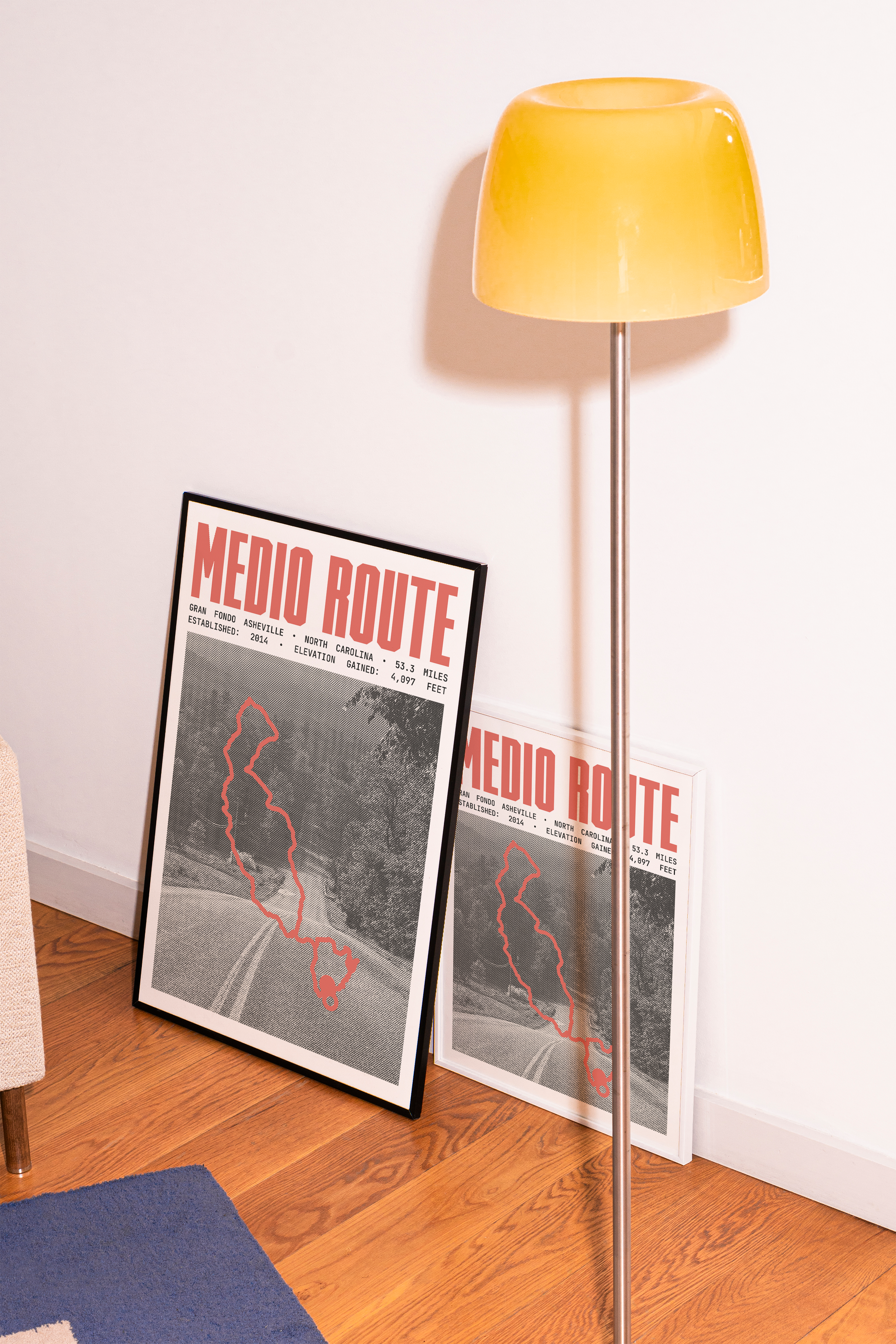 Gran Fondo Asheville - Medio Route Poster