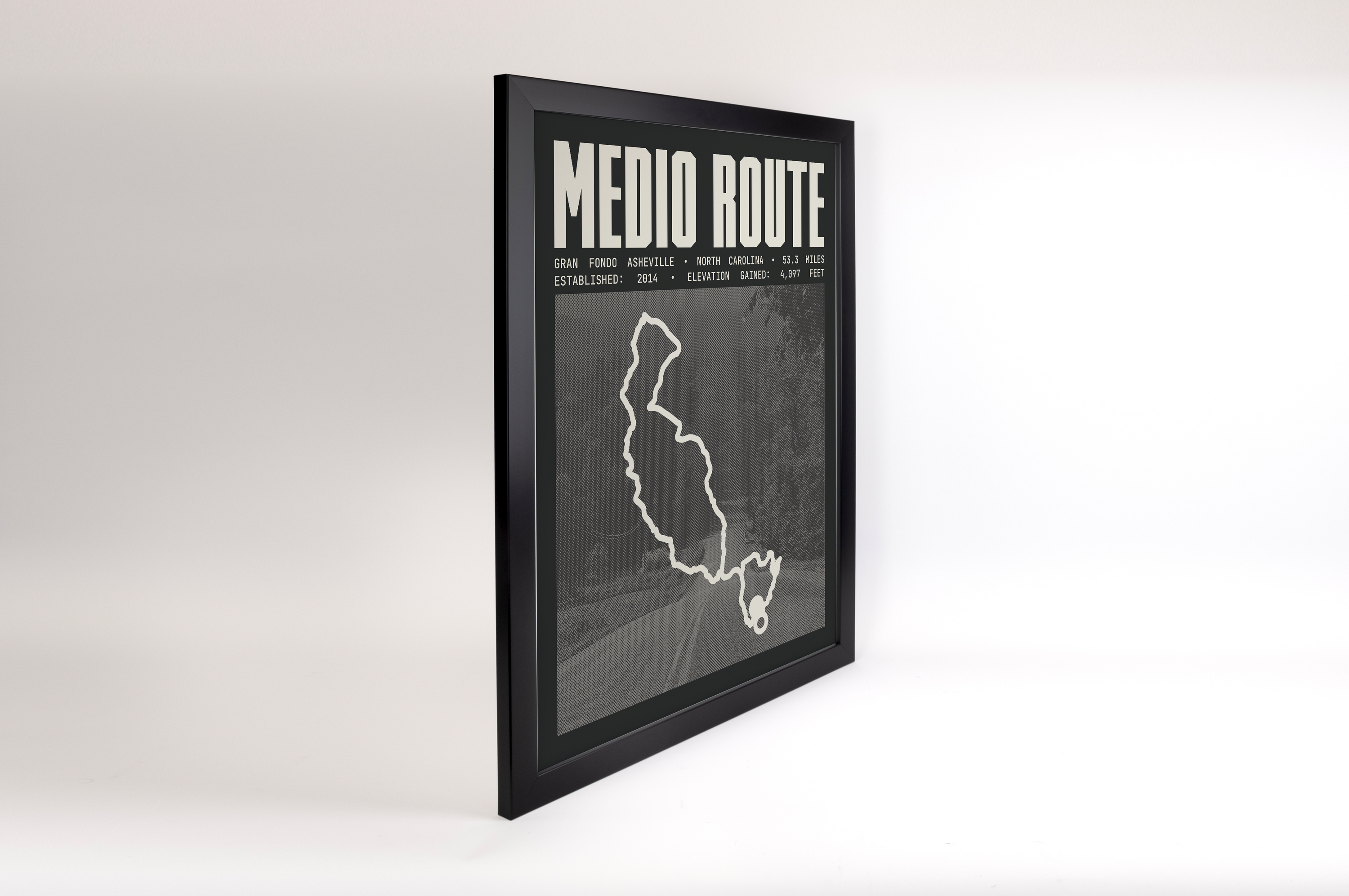 Gran Fondo Asheville - Medio Route Poster