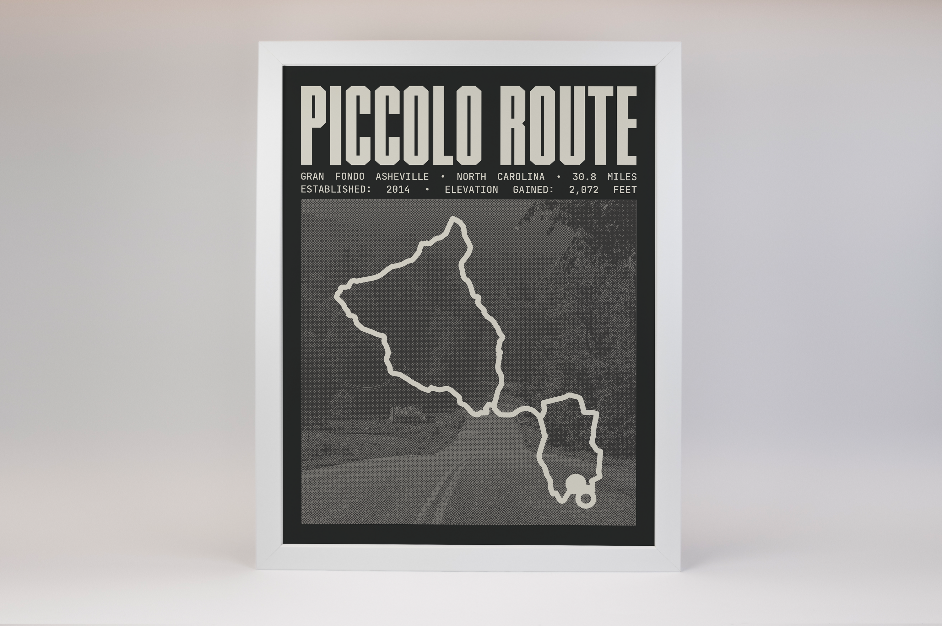 Gran Fondo Asheville - Piccolo Route Poster