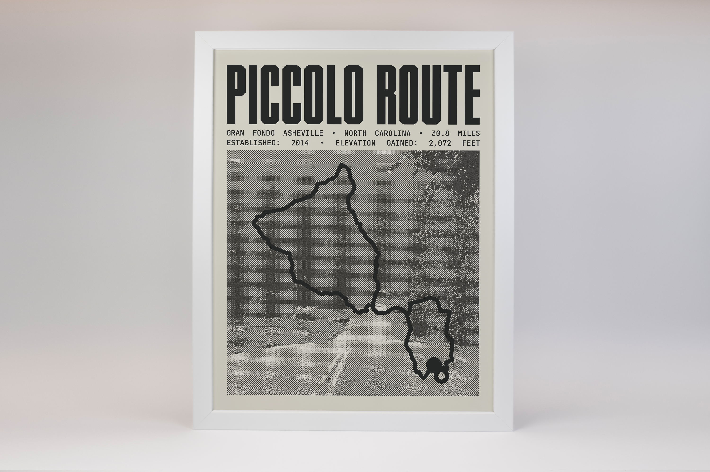 Gran Fondo Asheville - Piccolo Route Poster