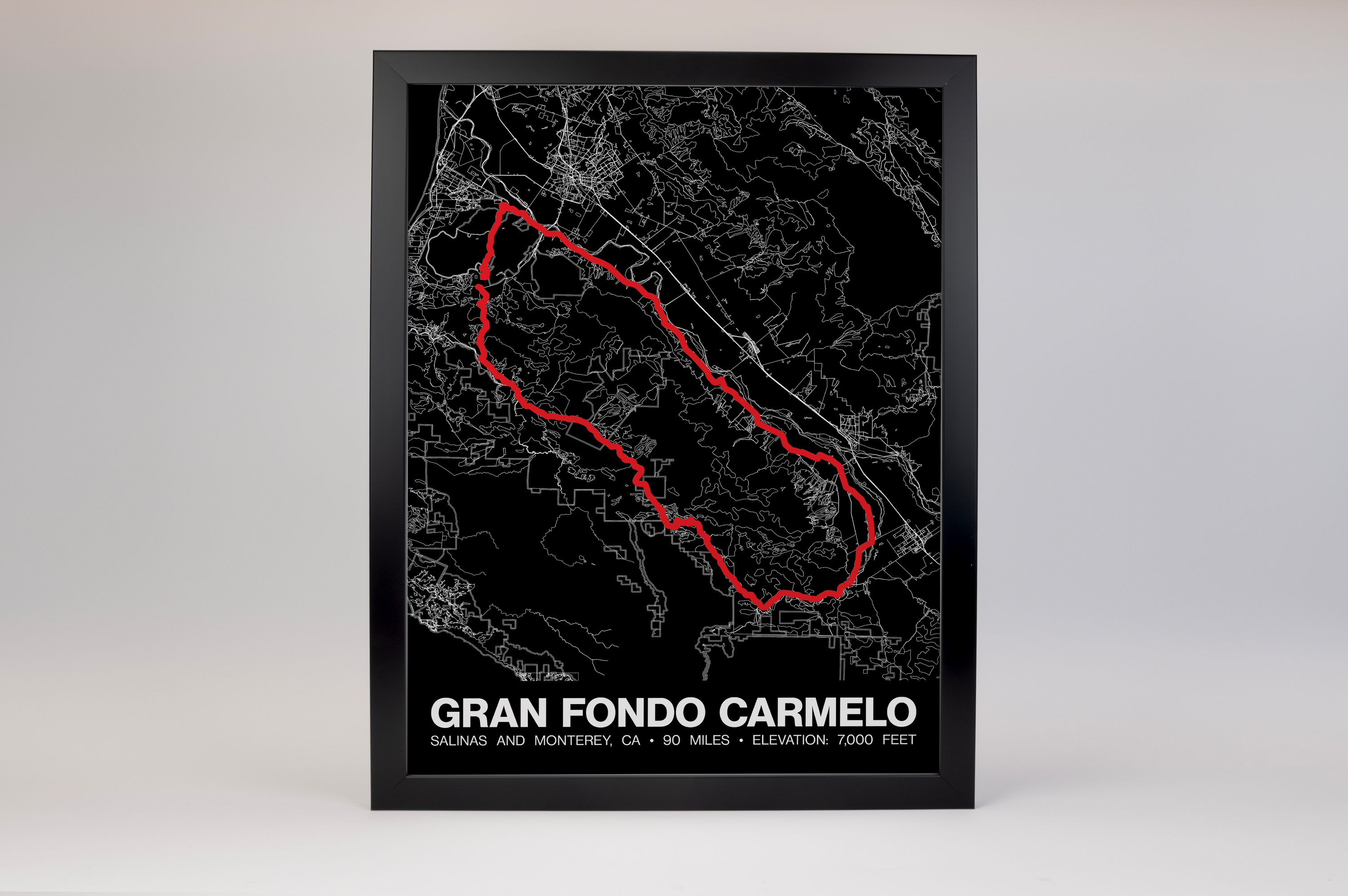 Sea Otter Classic Gran Fondo Carmelo Poster - Grid Style