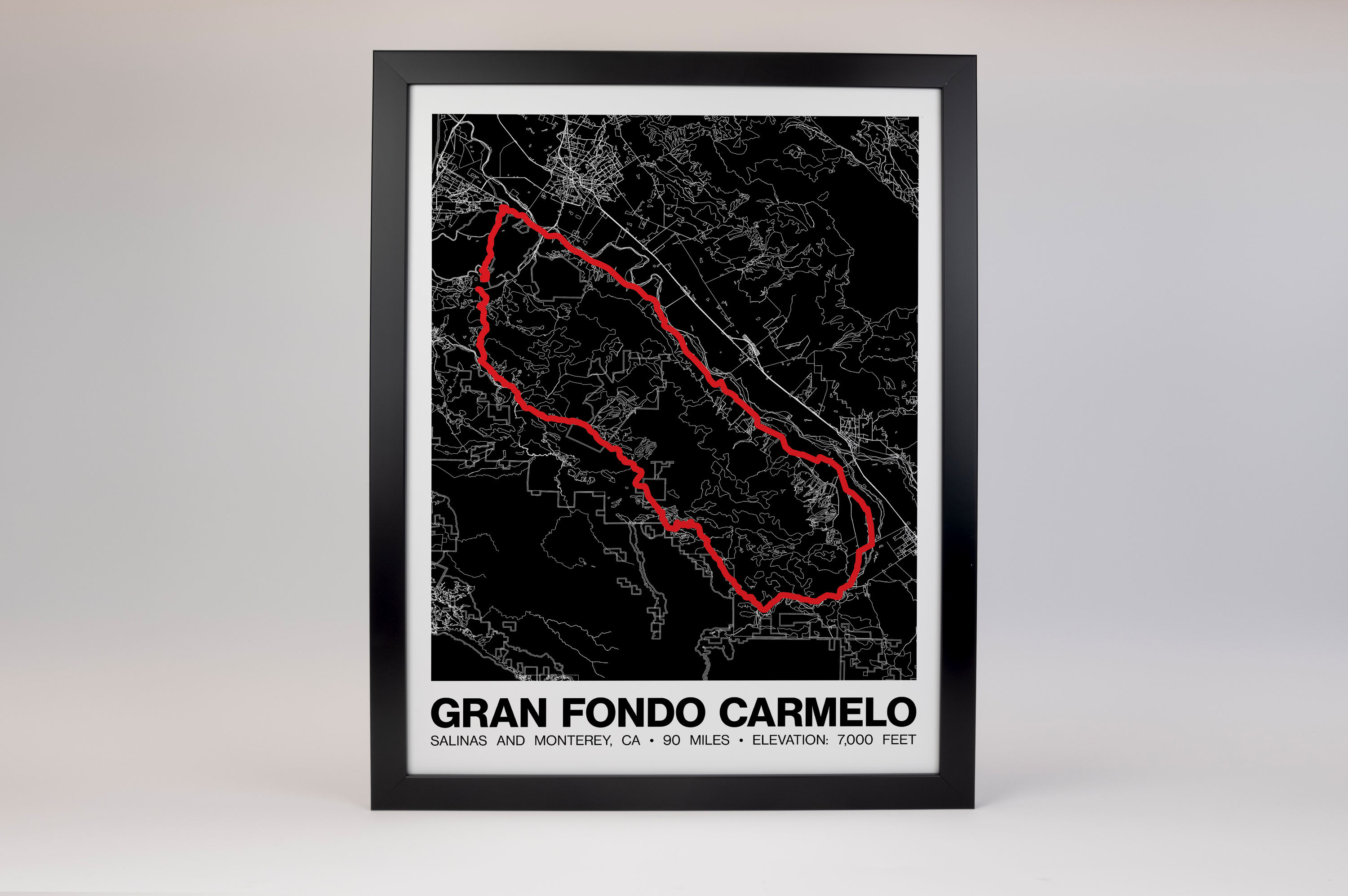 Sea Otter Classic Gran Fondo Carmelo Poster - Grid Style