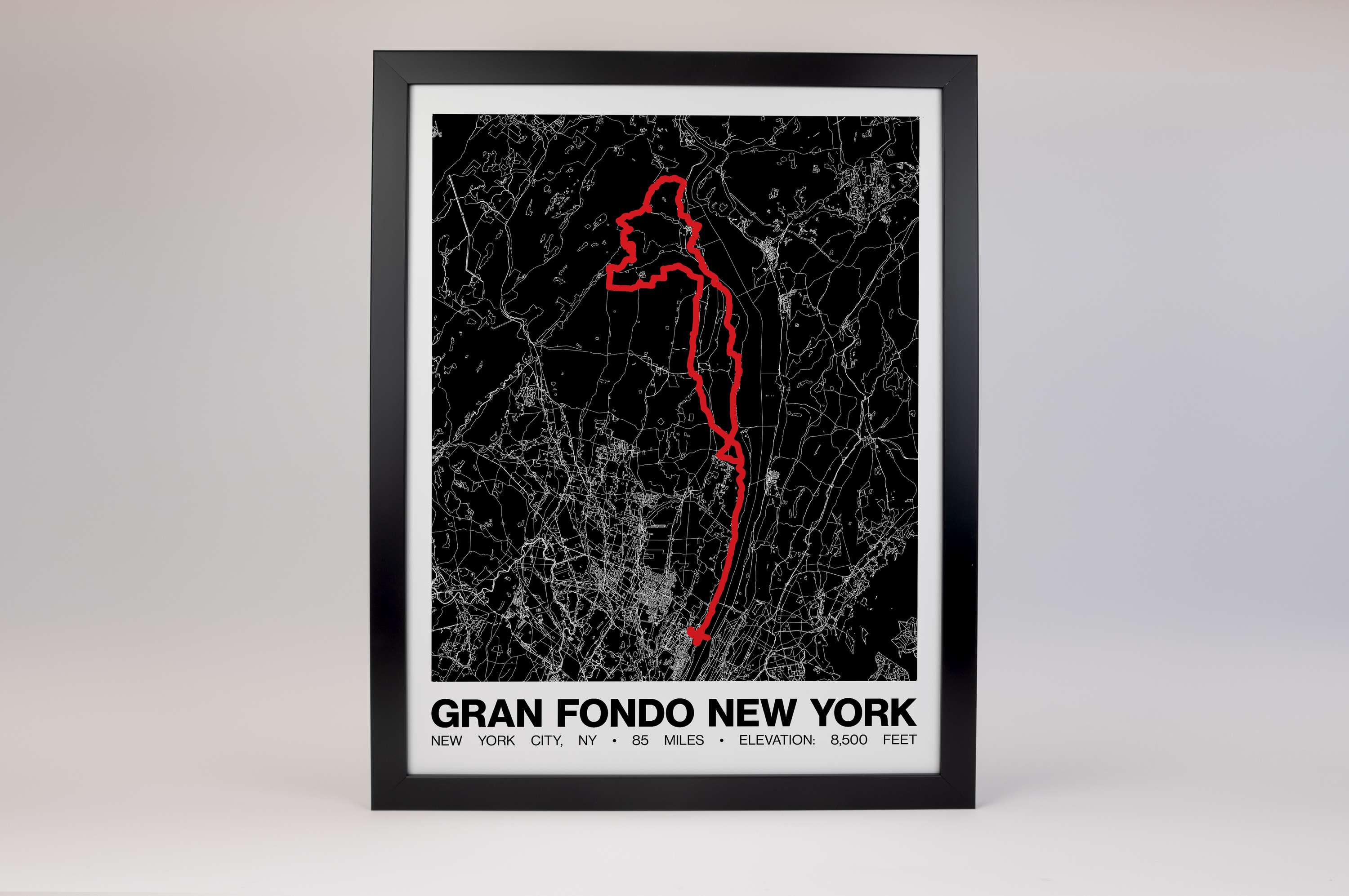 Gran Fondo New York (GFNY) Poster - Grid Style