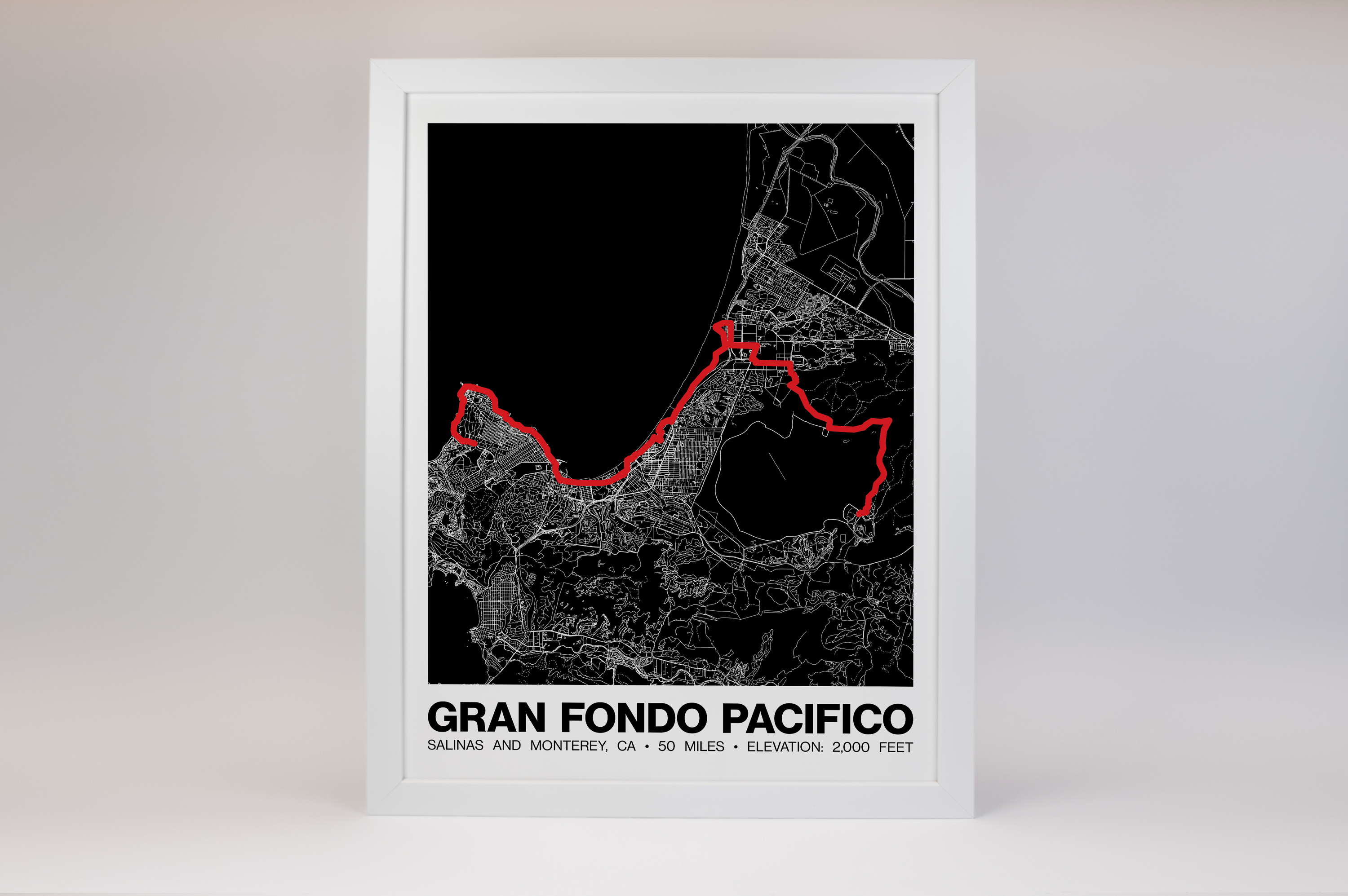 Sea Otter Classic Gran Fondo Pacifico Poster - Grid Style