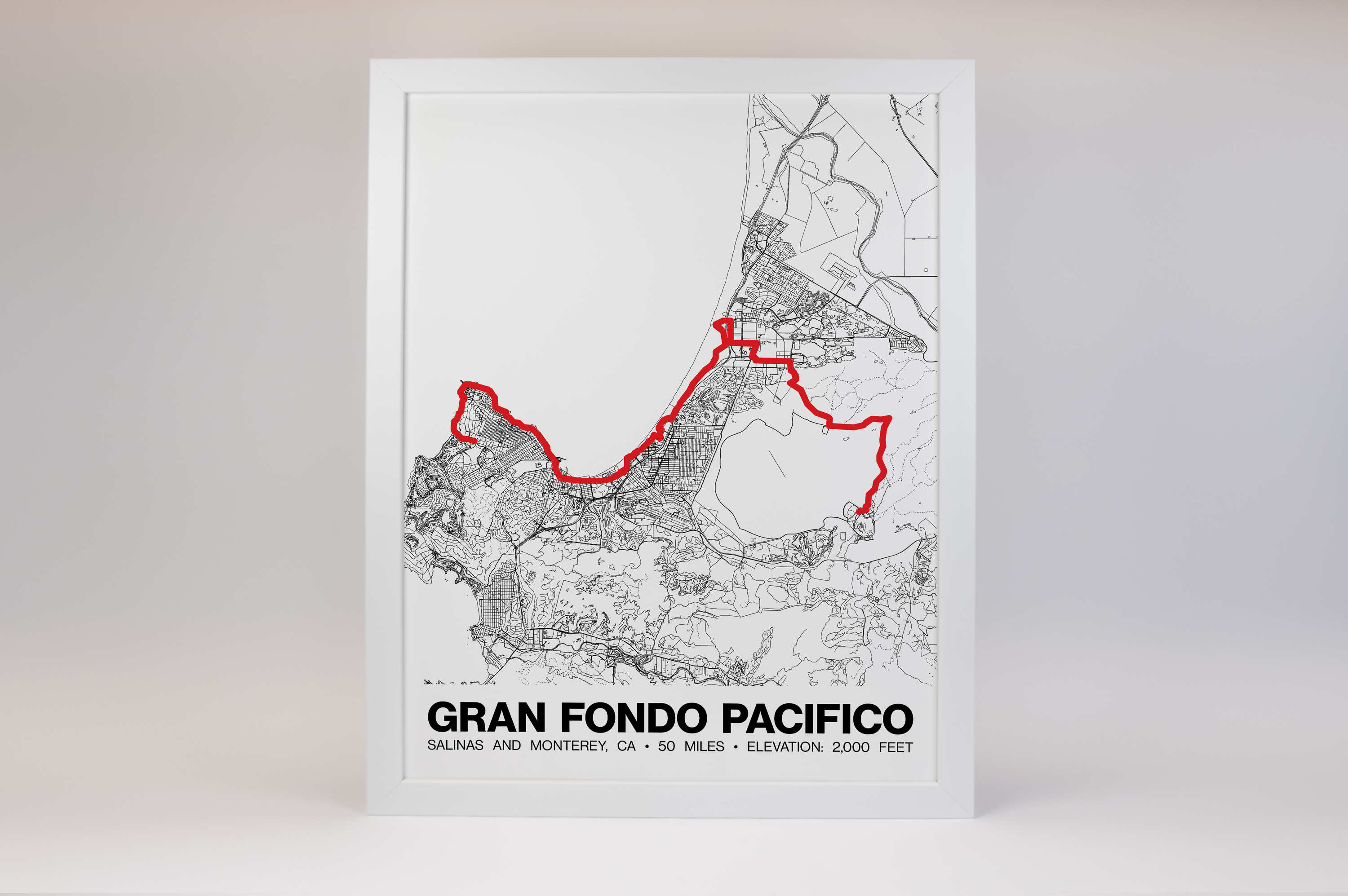 Sea Otter Classic Gran Fondo Pacifico Poster - Grid Style