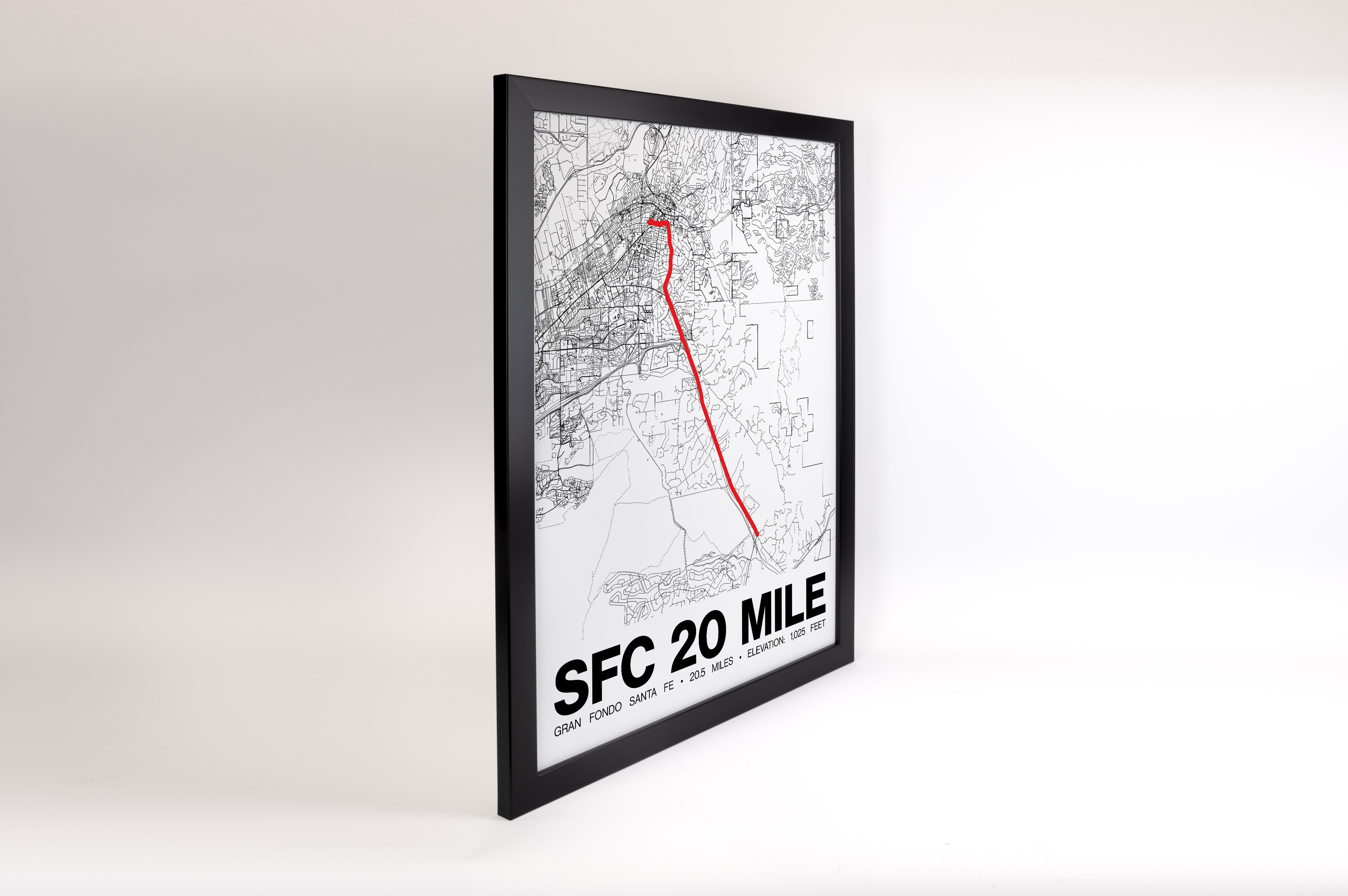 Gran Fondo Santa Fe 20 Mile Poster - Grid Style