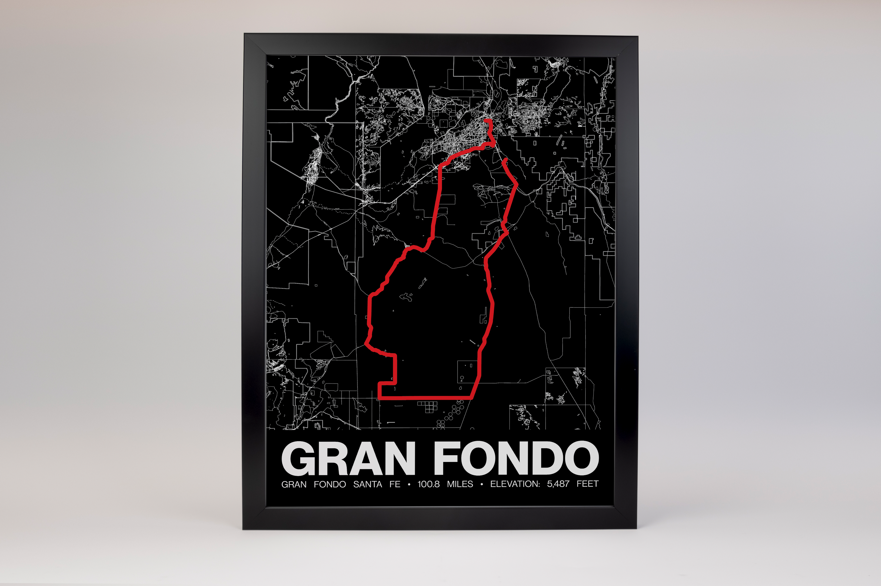 Gran Fondo Santa Fe Gran Fondo Poster - Grid Style