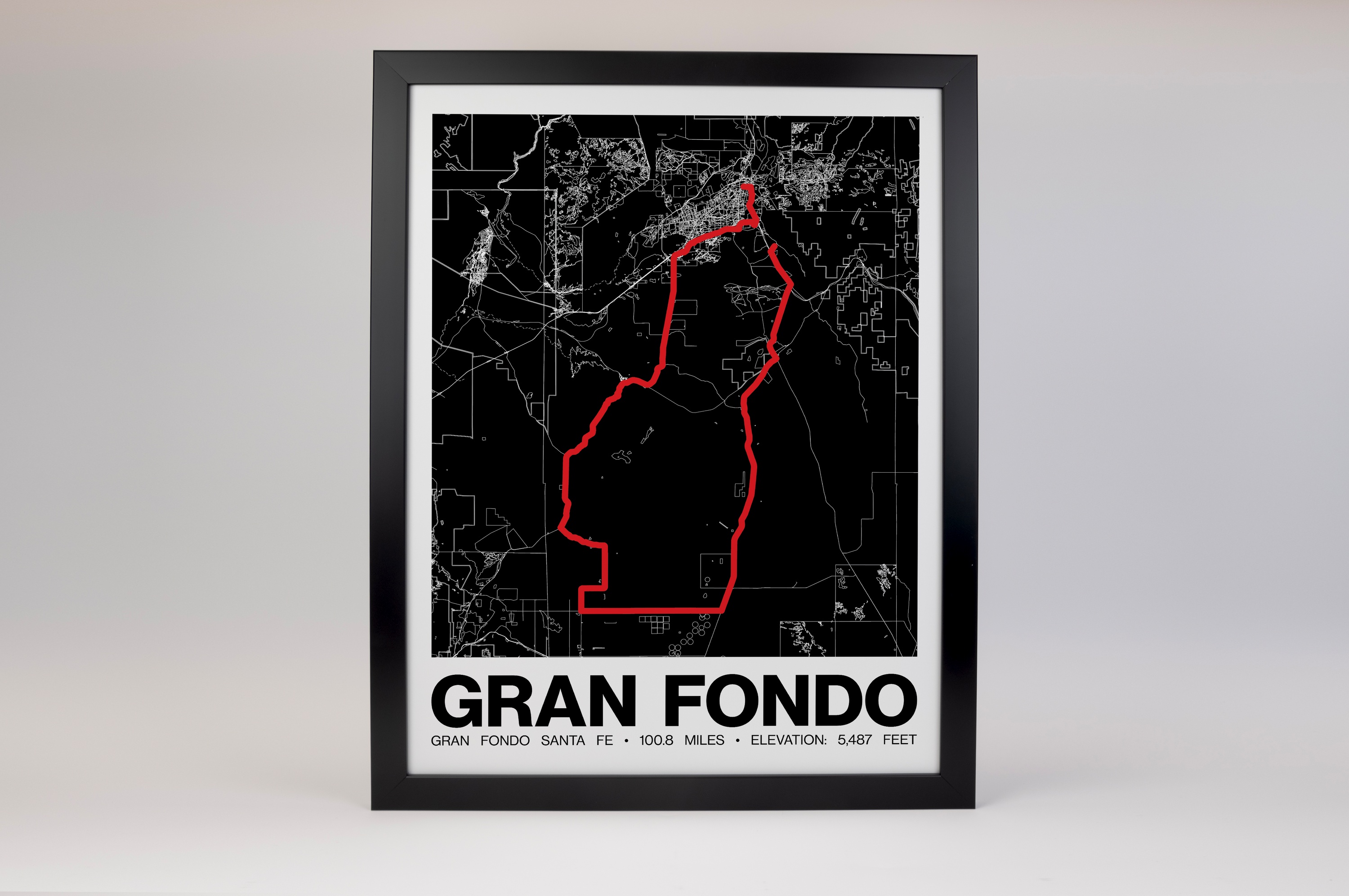 Gran Fondo Santa Fe Gran Fondo Poster - Grid Style