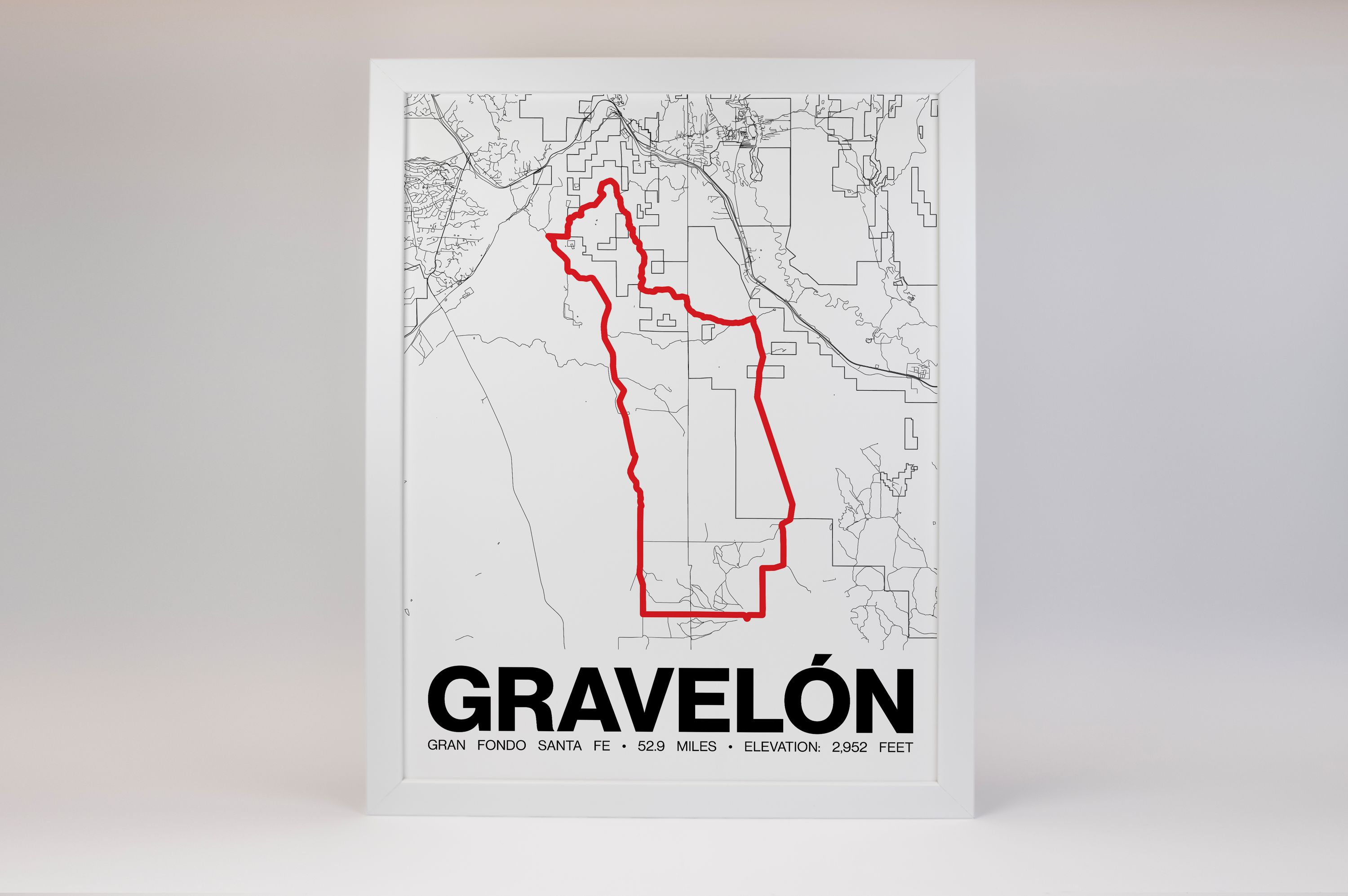 Gran Fondo Santa Fe Gravelón Poster - Grid Style