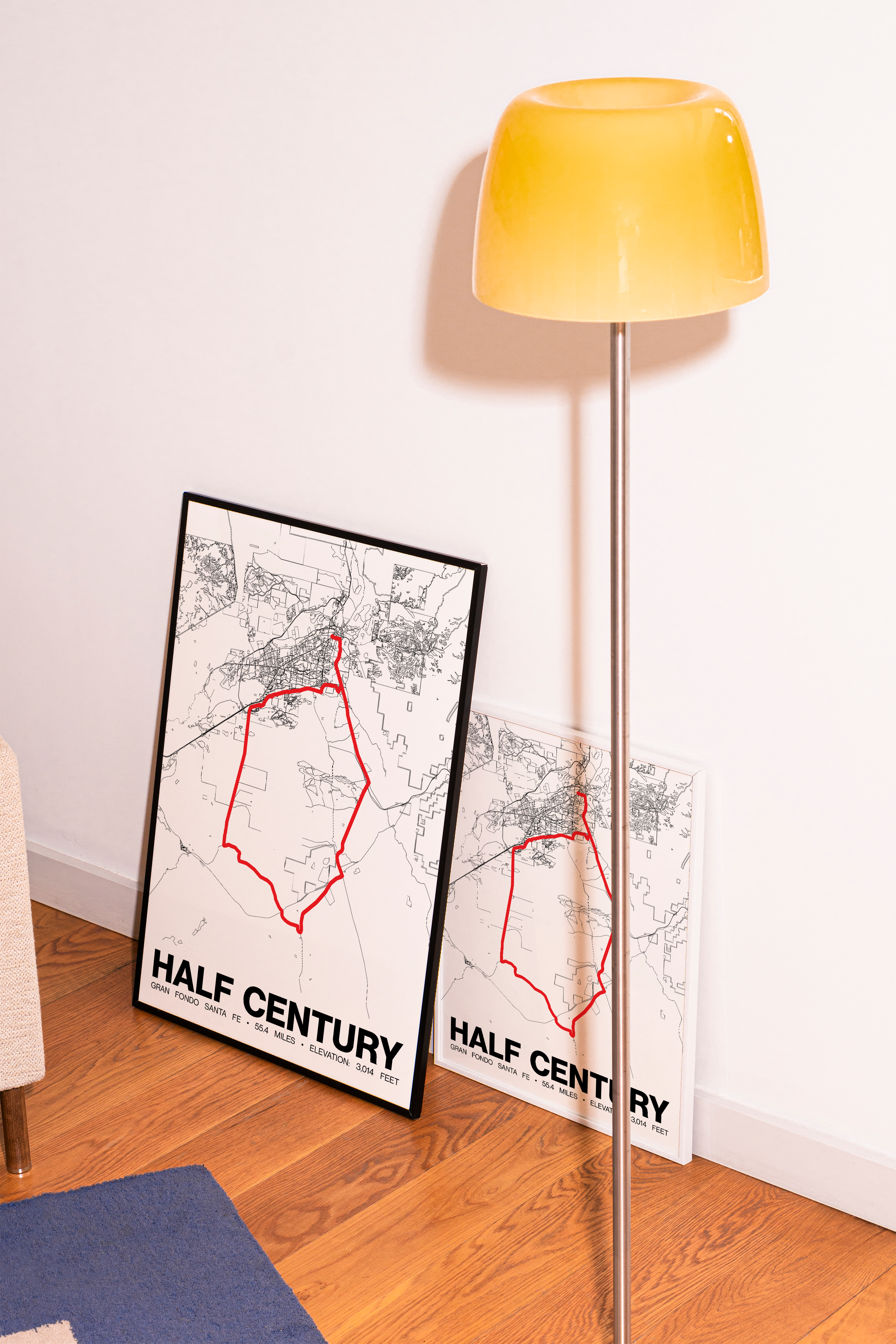 Gran Fondo Santa Fe Half Century Route Poster - Grid Style