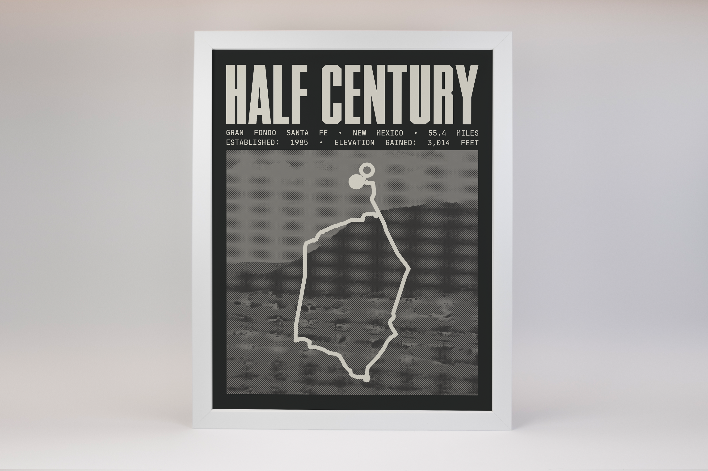 Gran Fondo Santa Fe - Half Century Route Poster